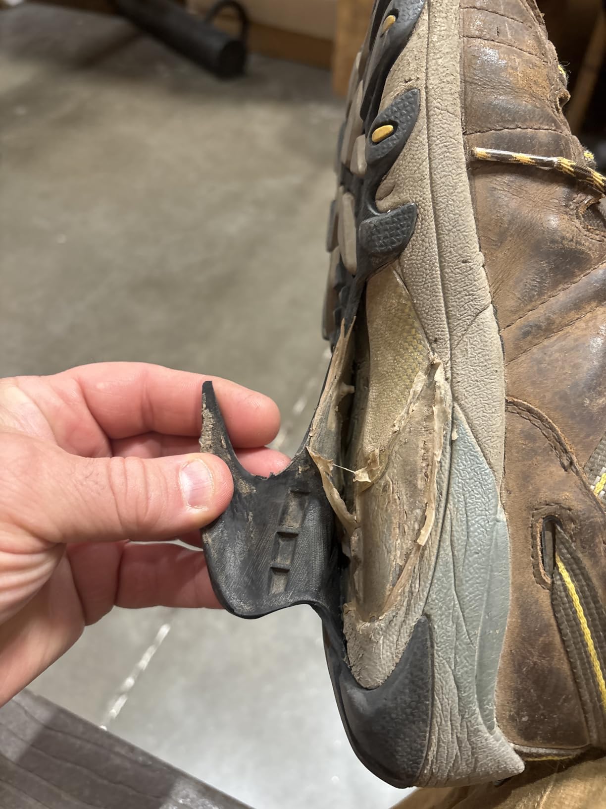 KEEN Targhee II close-up showing nubuck leather upper and 4-eyelet webbing lace system
