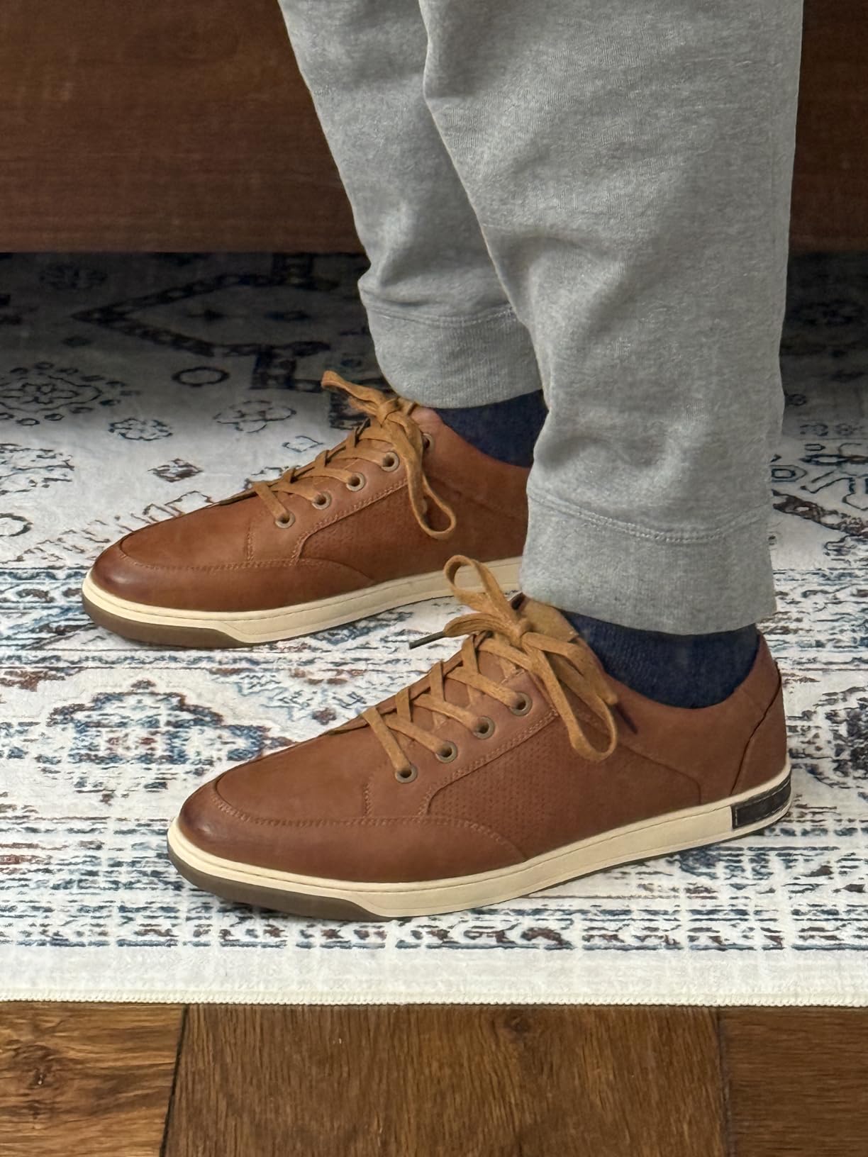Jousen men's fashion sneakers final product assessment showing overall design and build characteristics