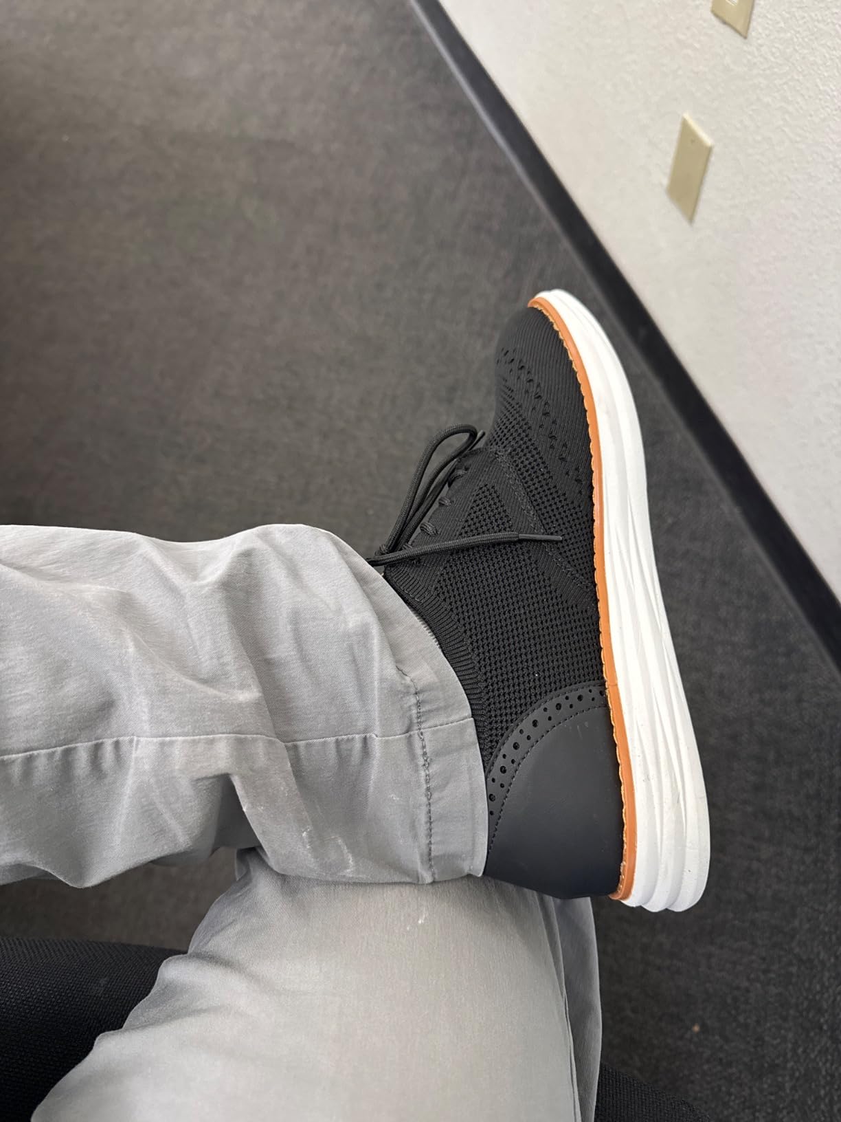 Bruno Marc Oxford sneakers being worn in office setting showing professional appearance