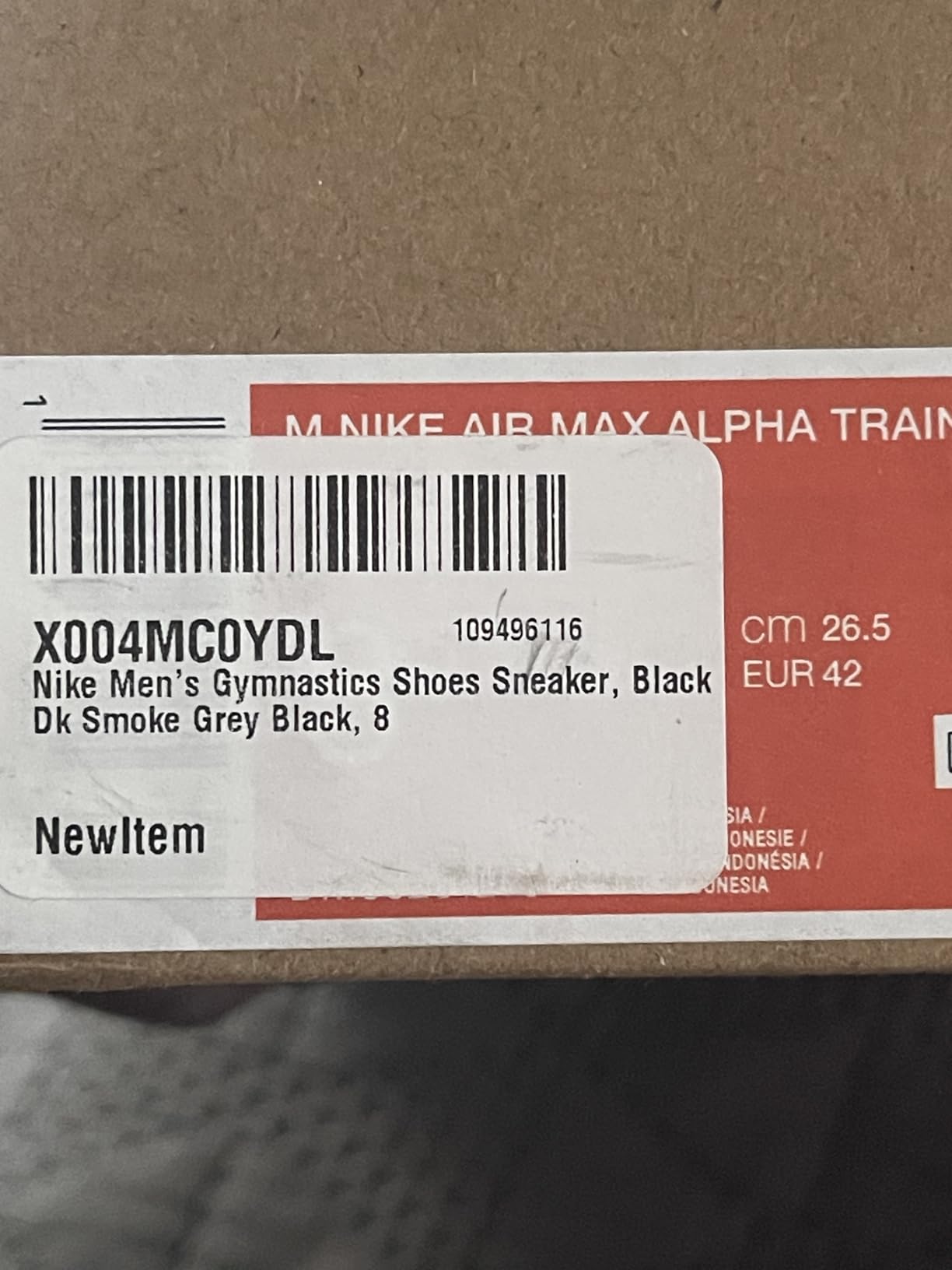 Nike Air Max Alpha Trainer 5 showing wear patterns and sole condition after 6 weeks of intensive training