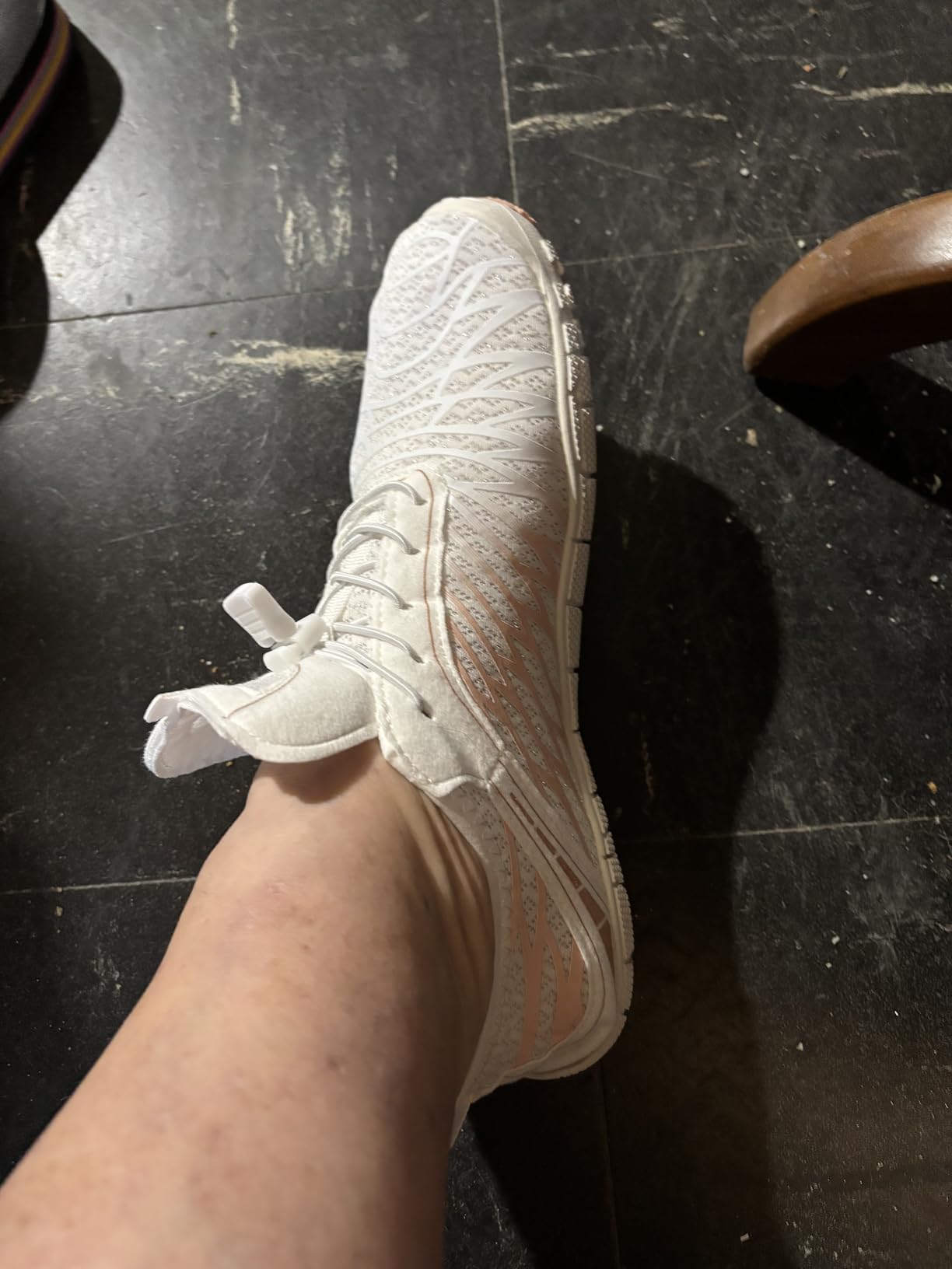 ELETON barefoot shoe water performance features showing drainage holes and quick-dry construction