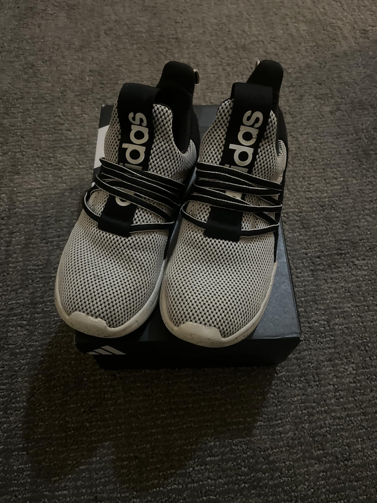 Adidas Lite Racer Adapt 7.0 after one month of daily school wear showing condition