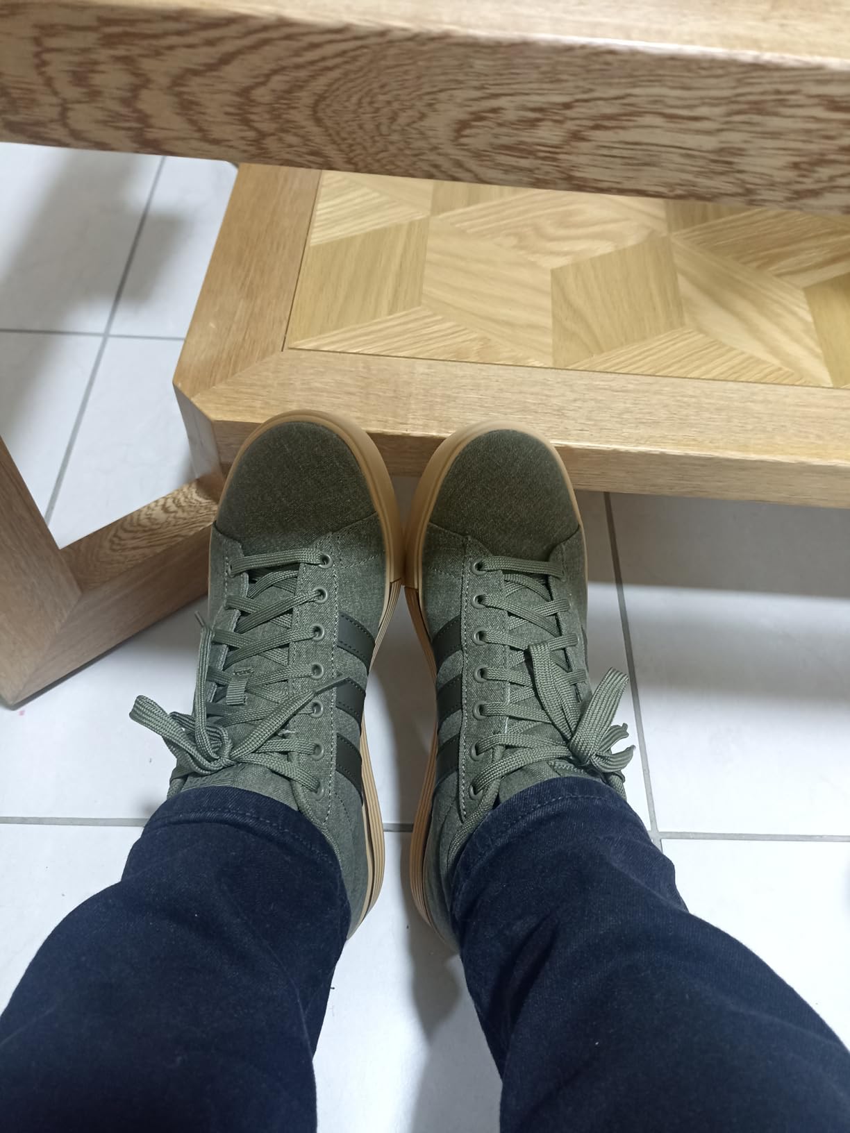Adidas Daily 4.0 sneakers showing condition after several weeks of daily wear