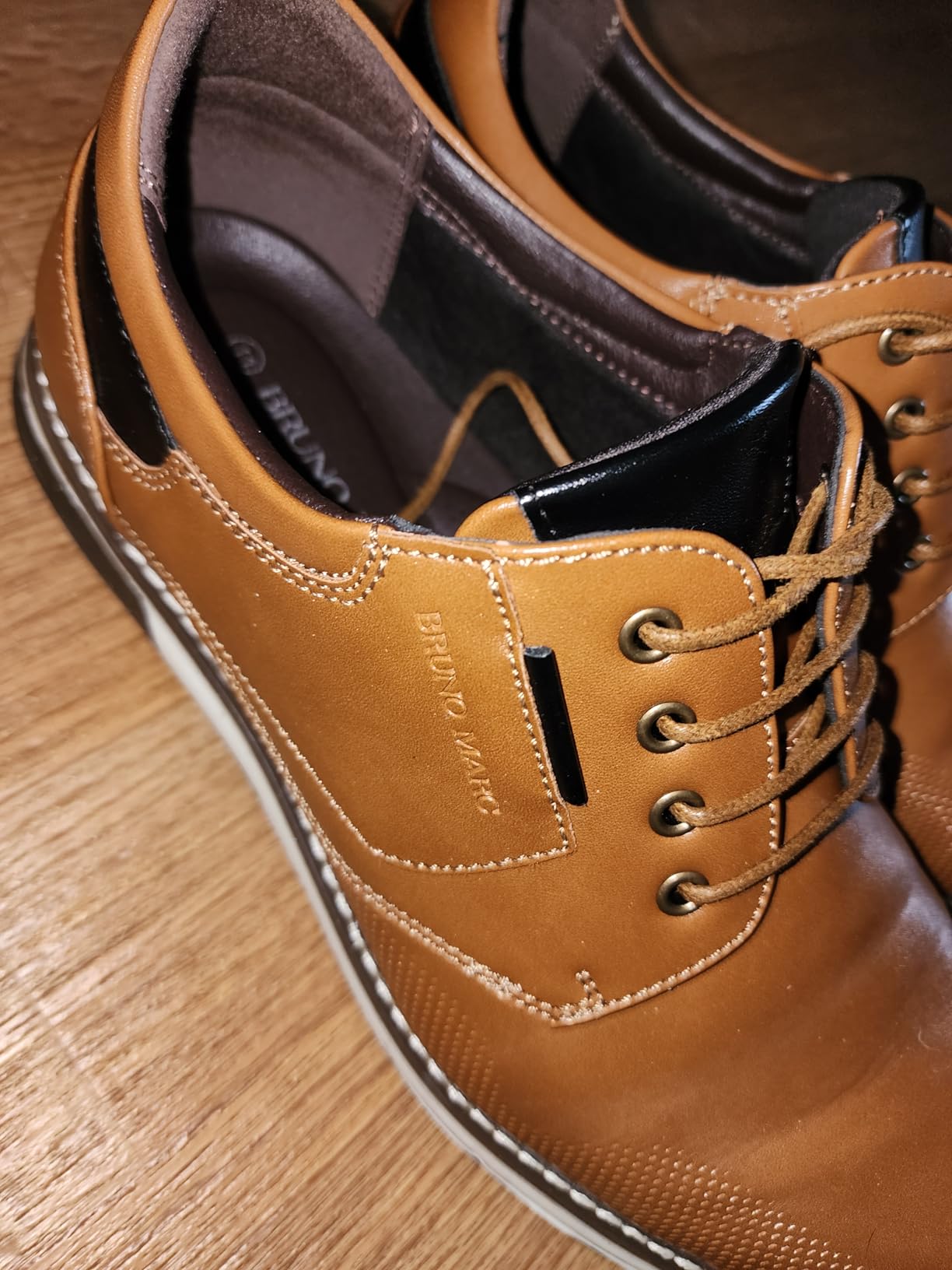 Bruno Marc Oxfords worn in professional office setting showing business casual appearance