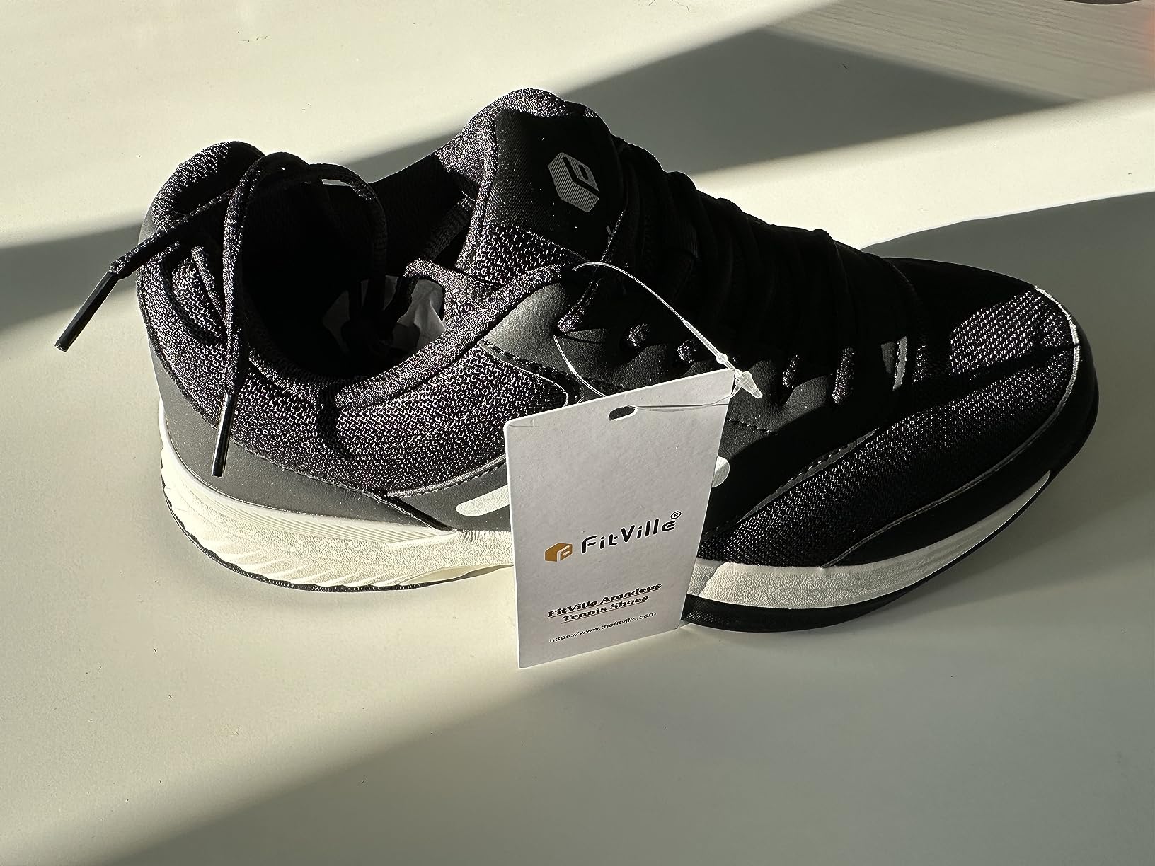 Side view of FitVille Tennis V3 showing profile and construction details