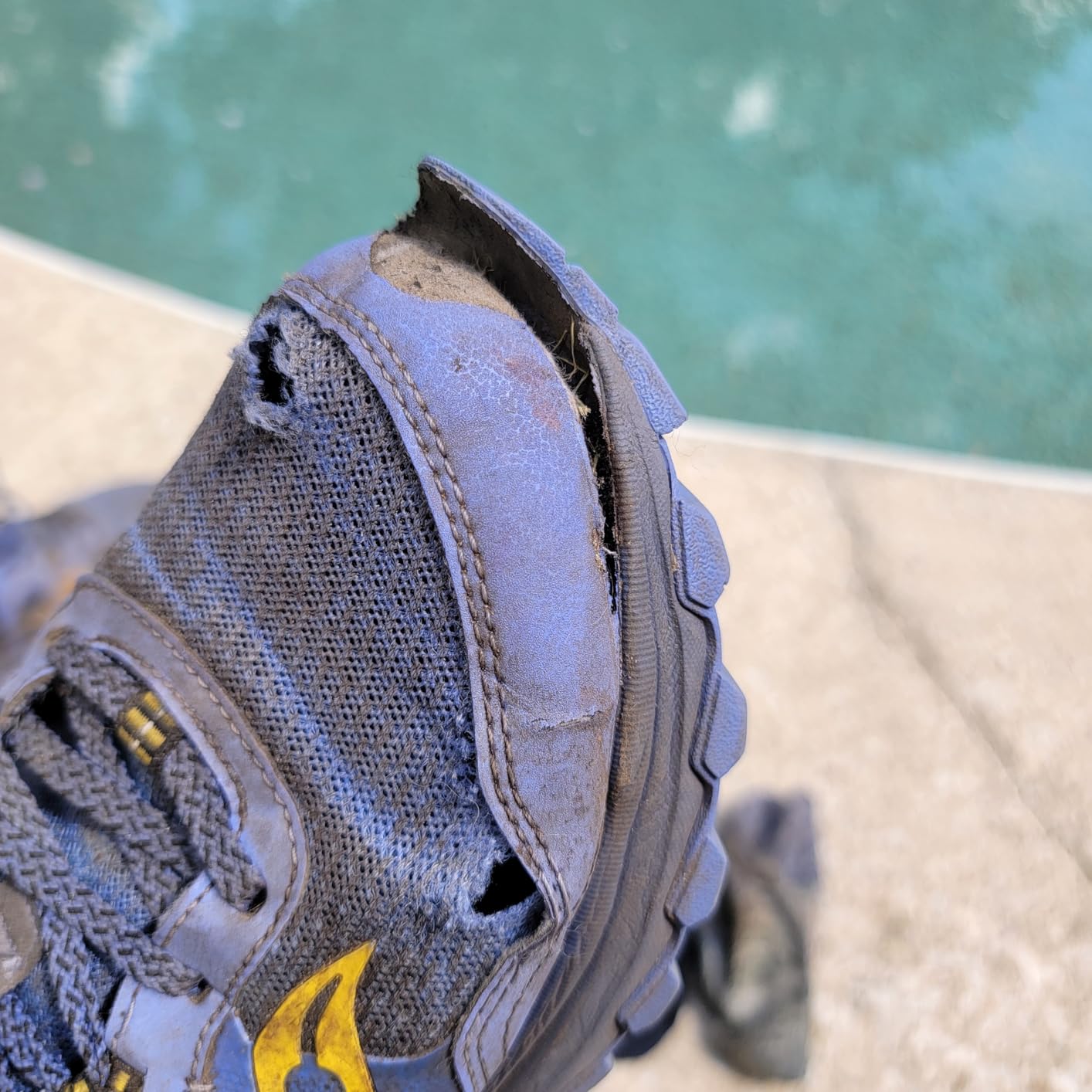 Final assessment of Saucony Excursion TR16 after three months of testing showing overall condition and wear patterns