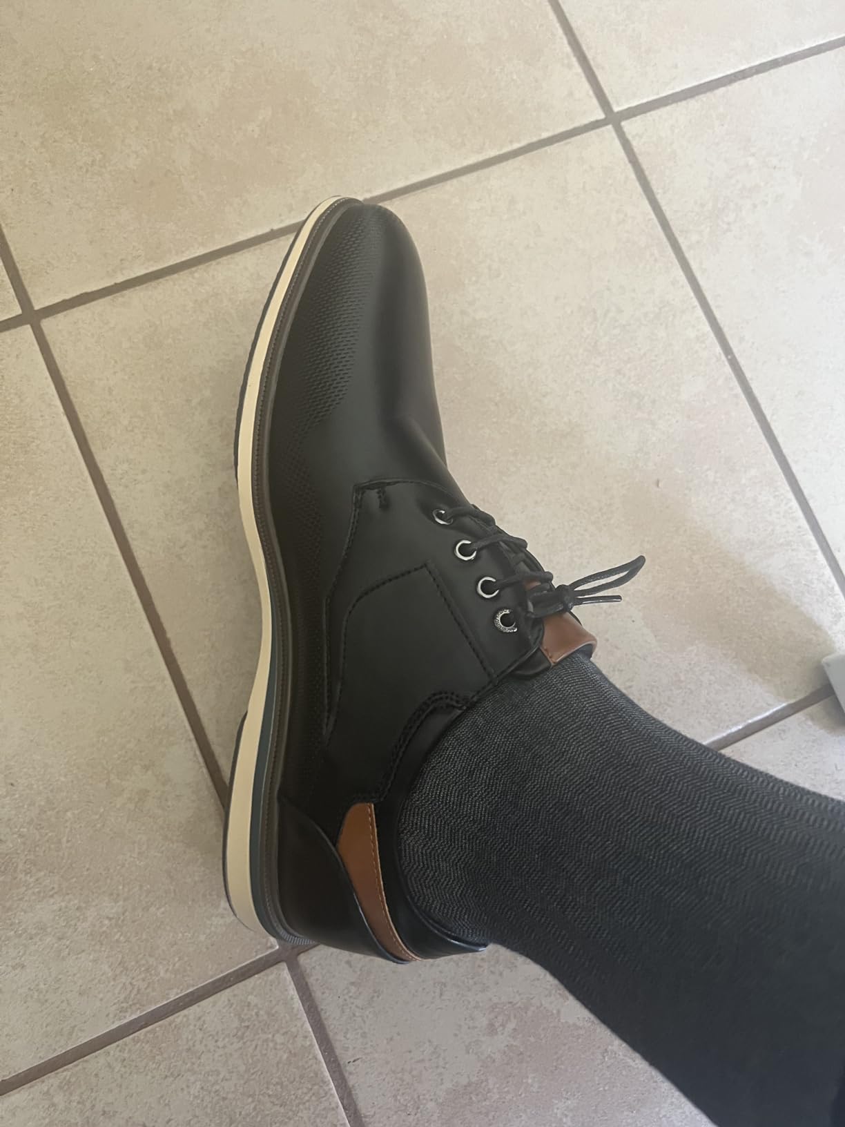 Full product view of Bruno Marc Men's Casual Dress Shoes showing complete design and professional styling