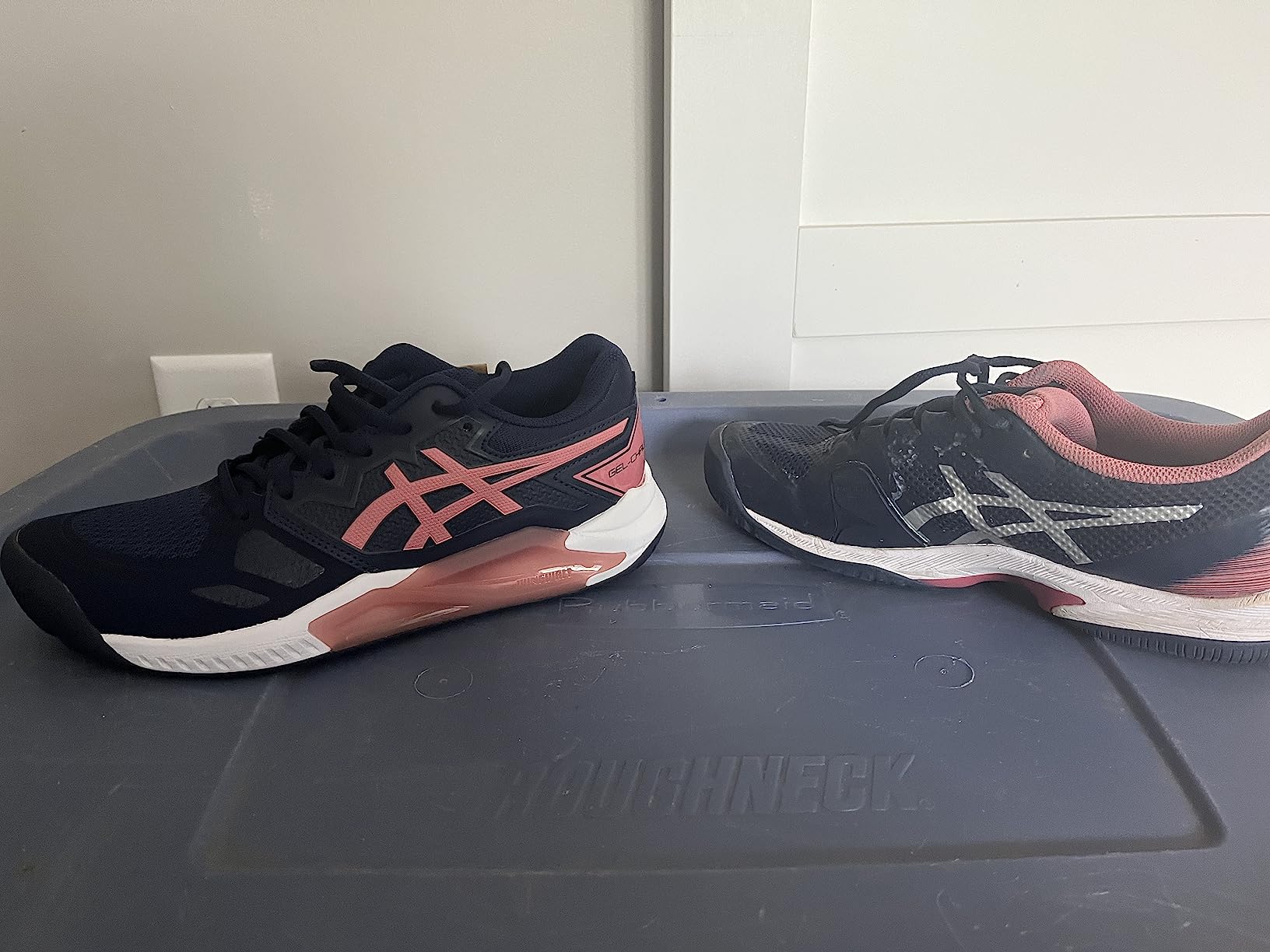 ASICS Gel-Challenger 13 comparison shot showing fit profile next to Court Speed FF design