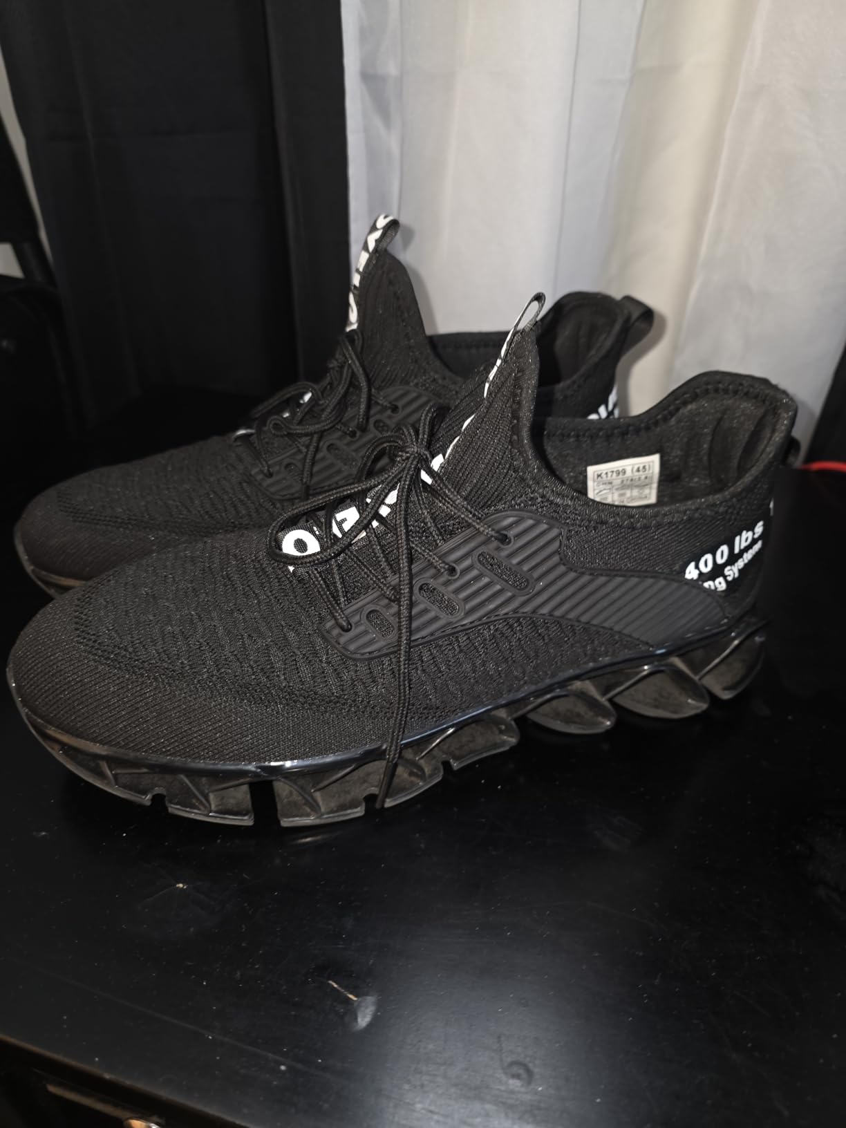 Wear testing results showing durability concerns after six weeks of Chopben shoe use
