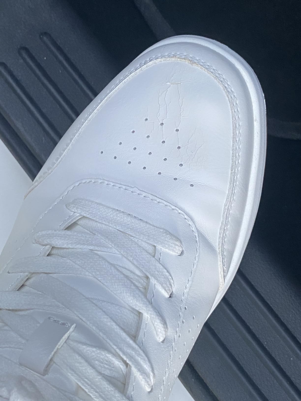 Detailed close-up of Bruno Marc sneaker materials and upper construction showing build quality