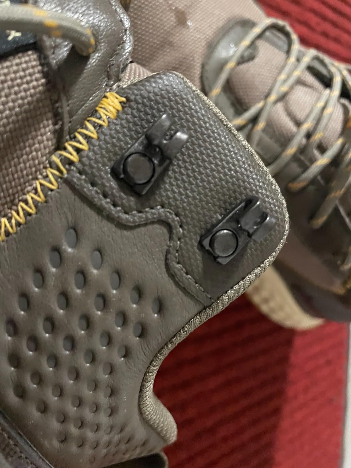 Sole separation at toe area showing durability concerns after months of regular use