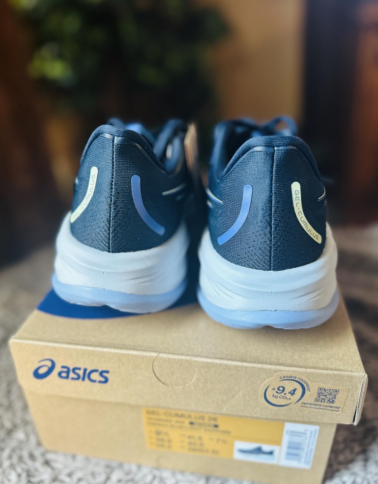 ASICS Gel-Cumulus 26 outsole showing durable rubber tread pattern and FLUIDRIDE technology