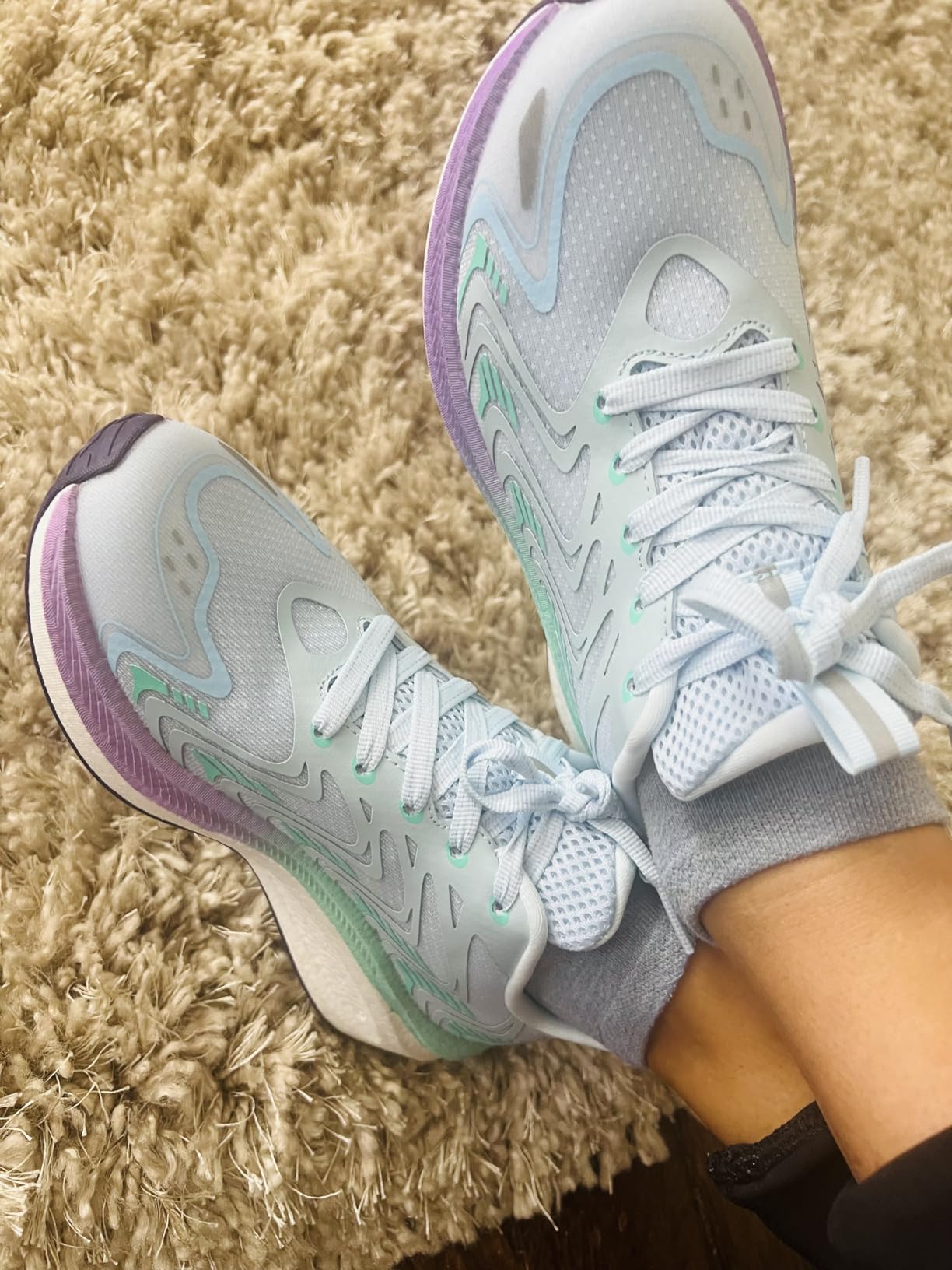 ALLSWIFIT Women's Running Walking Tennis Shoes pink colorway showing mesh upper and cushioned sole on white background