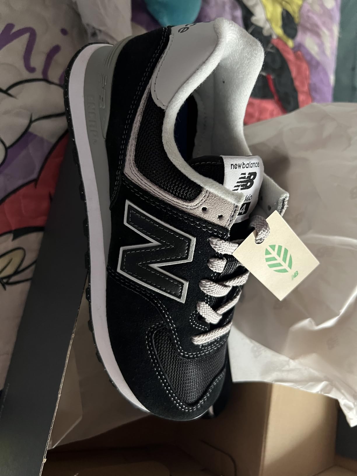 New Balance 574 Core side profile showing ENCAP midsole cushioning system and rubber outsole
