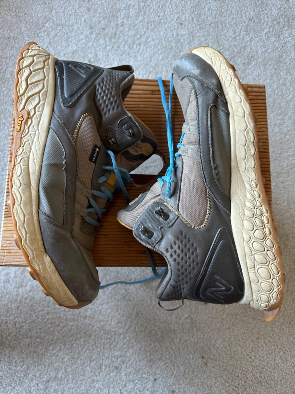 New Balance Fresh Foam X Hierro Mid in trail environment during hiking