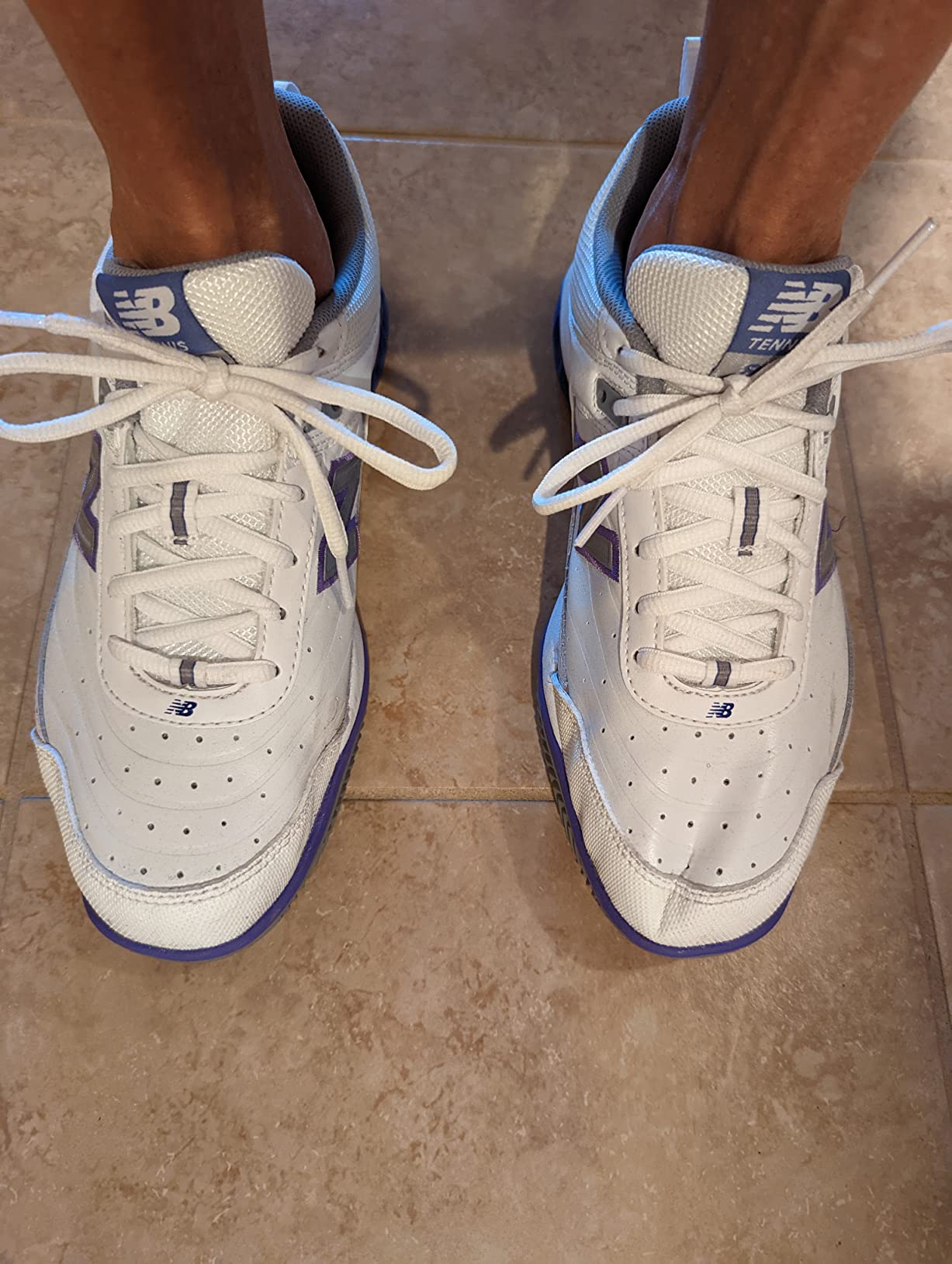 New Balance 806 showing wear patterns after extended court testing demonstrating durability