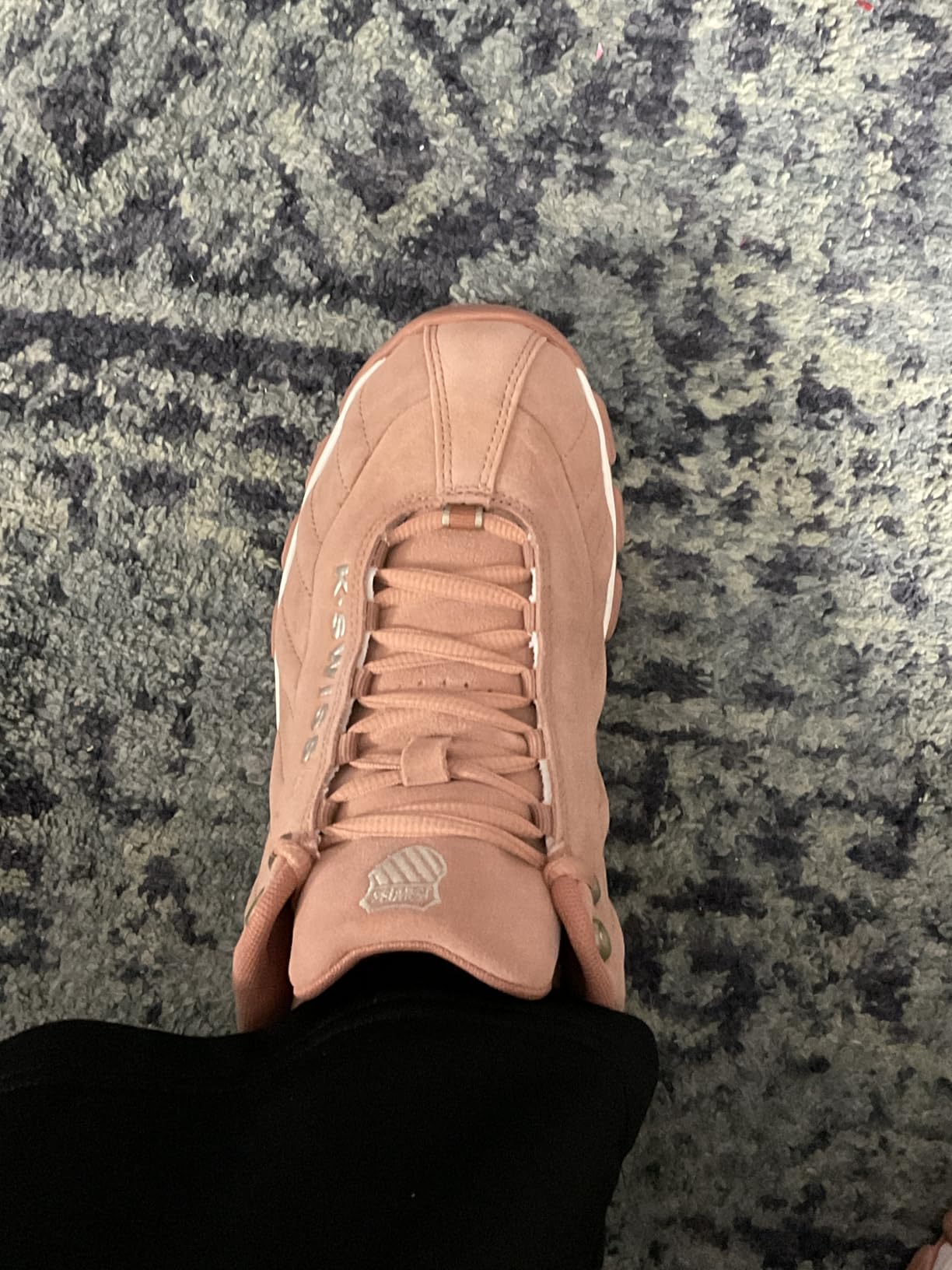 K-Swiss Women's ST329 CMF Sneaker in cork champagne colorway showing leather upper and chunky retro design