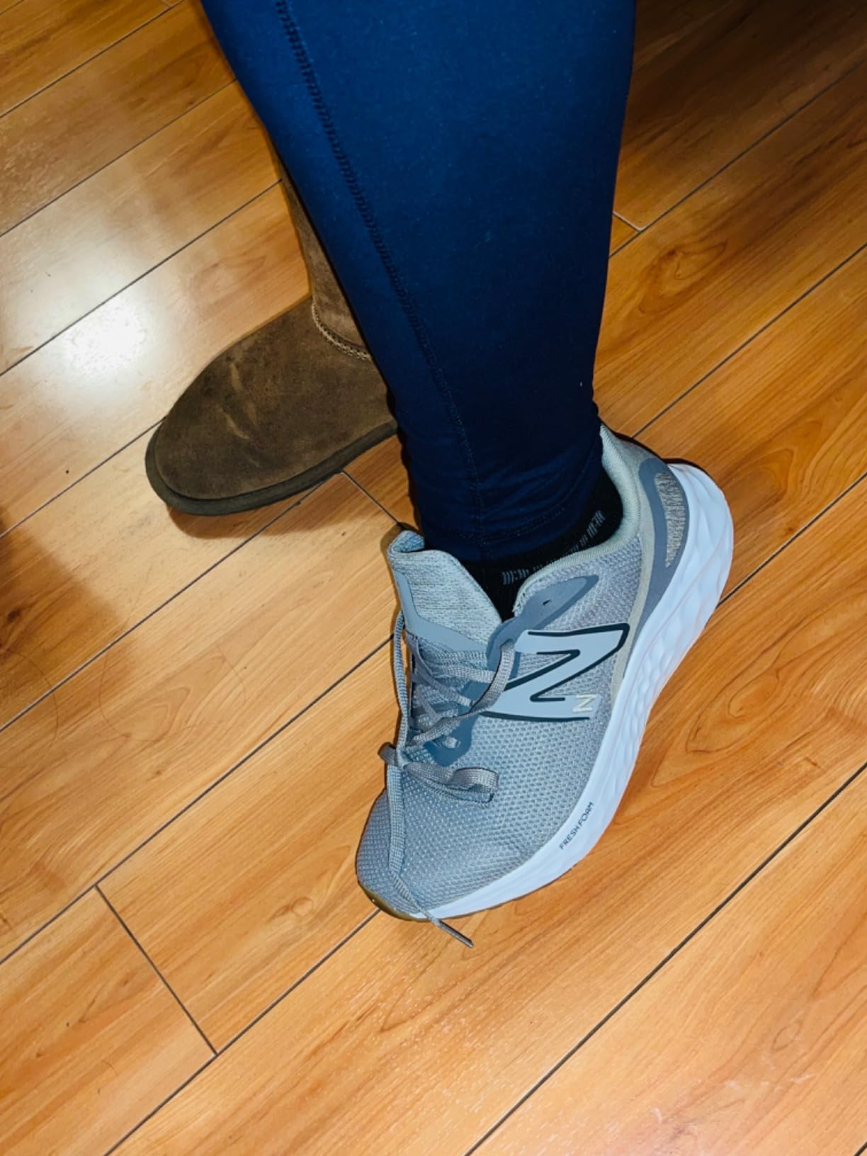 New Balance Arishi V4 toe box showing mesh construction and visible wear patterns after 6 weeks of testing