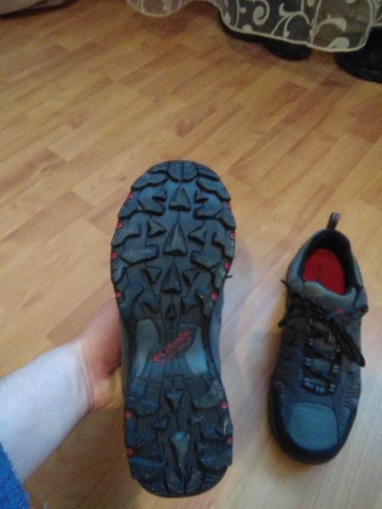 Hiking shoes after multi-day backpacking trip showing durability and real-world wear patterns