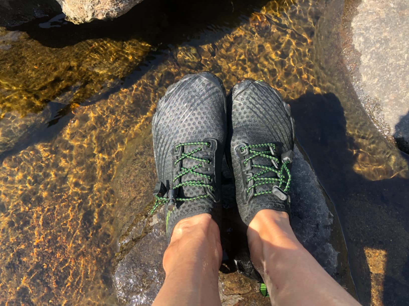 MAYZERO water shoes being worn in water activity showing grip and drainage performance