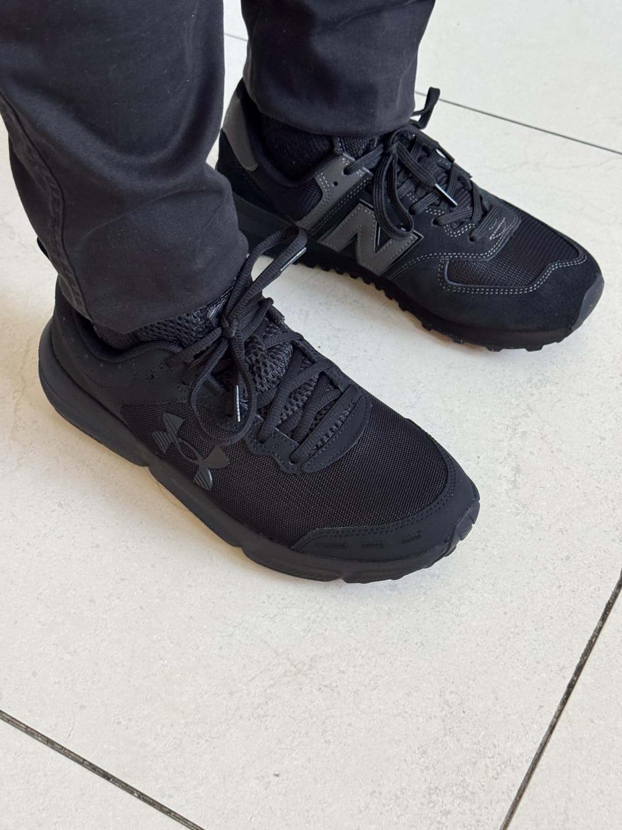 New Balance 574 Core worn during urban walking showing versatile casual styling