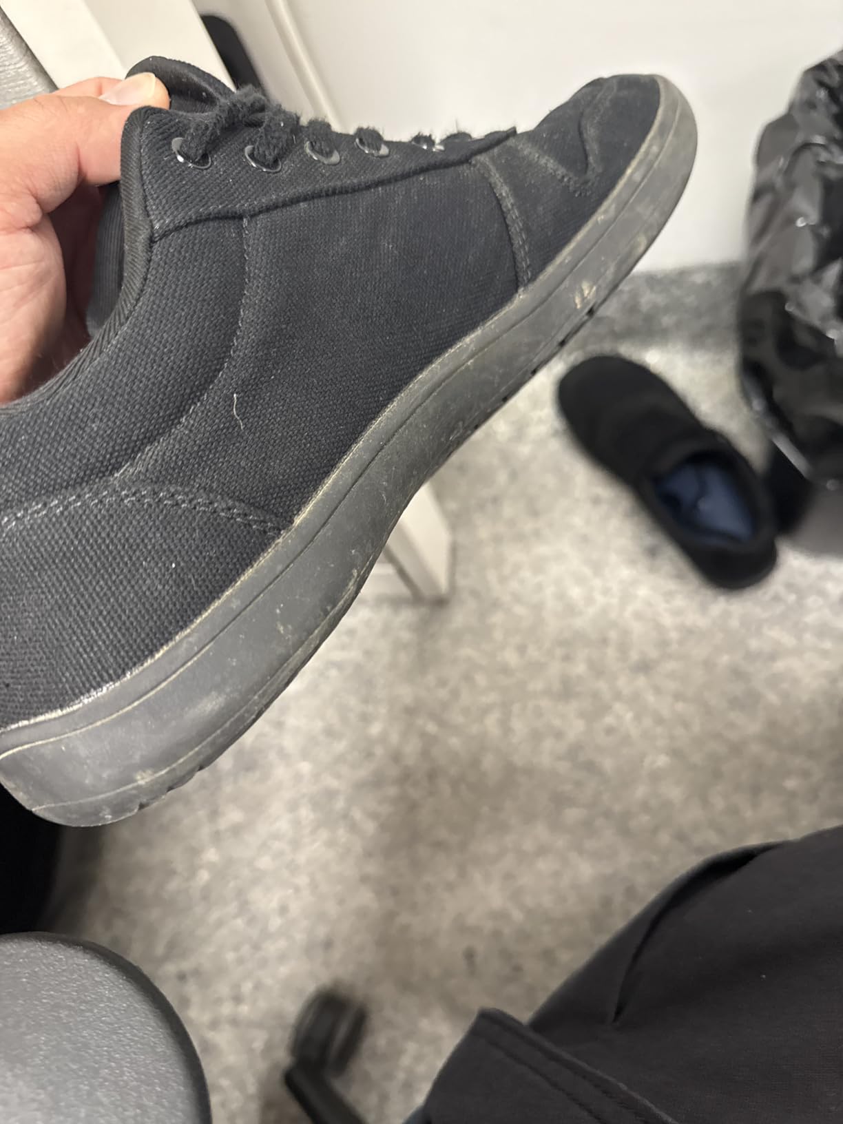 WHITIN barefoot shoes canvas upper construction lacing system detail