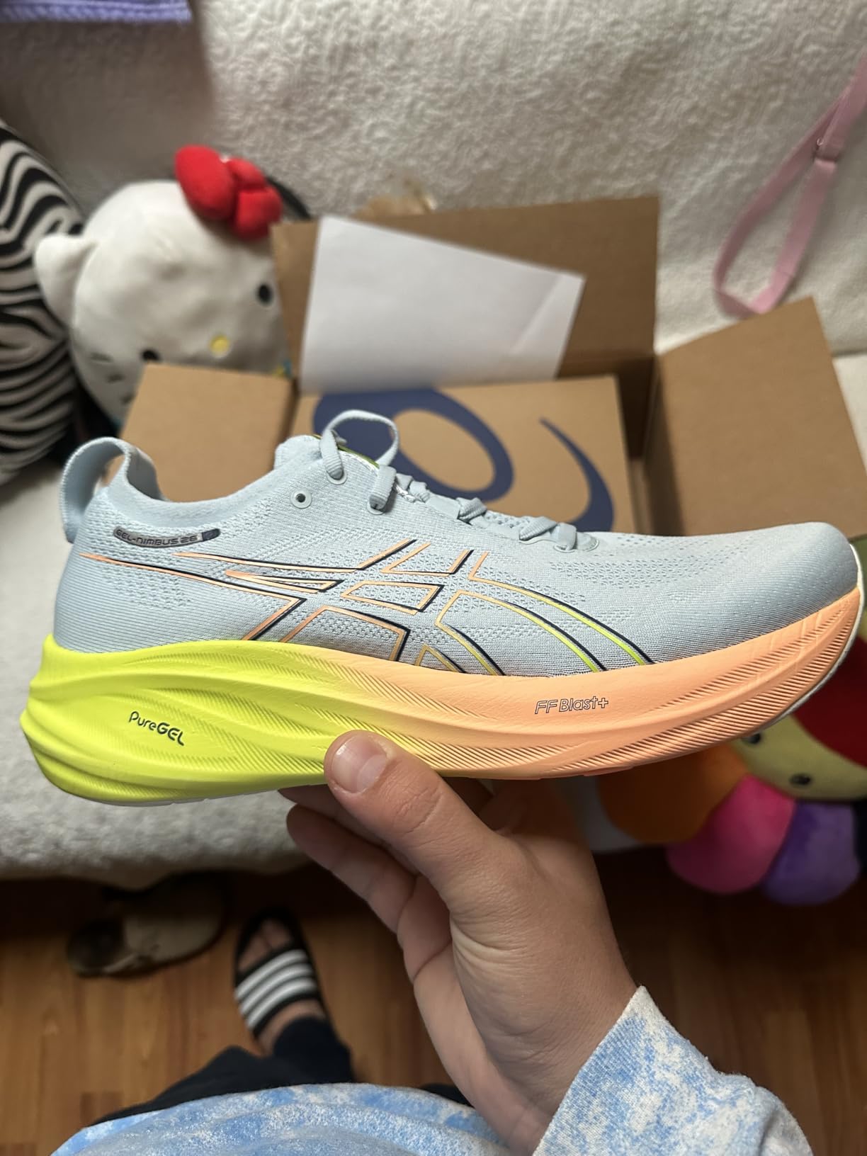 ASICS Men's Gel-Nimbus 26 final product shot showing complete shoe design and overall construction quality