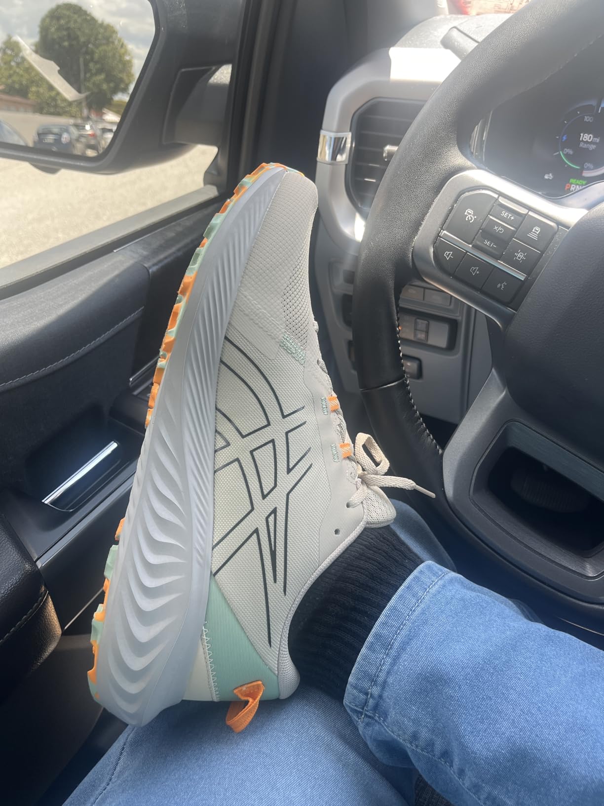ASICS Men's Gel-Excite Trail 2 pepper black colorway showing mesh upper and lugged trail outsole