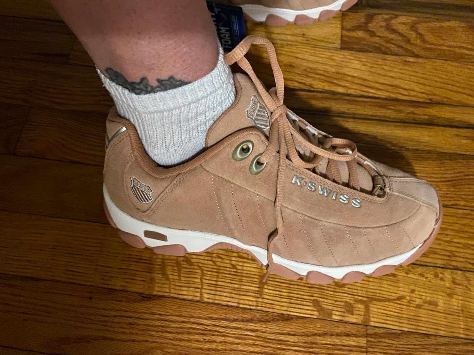 K-Swiss ST329 CMF sneakers worn during outdoor errands and daily activities showing real-world performance