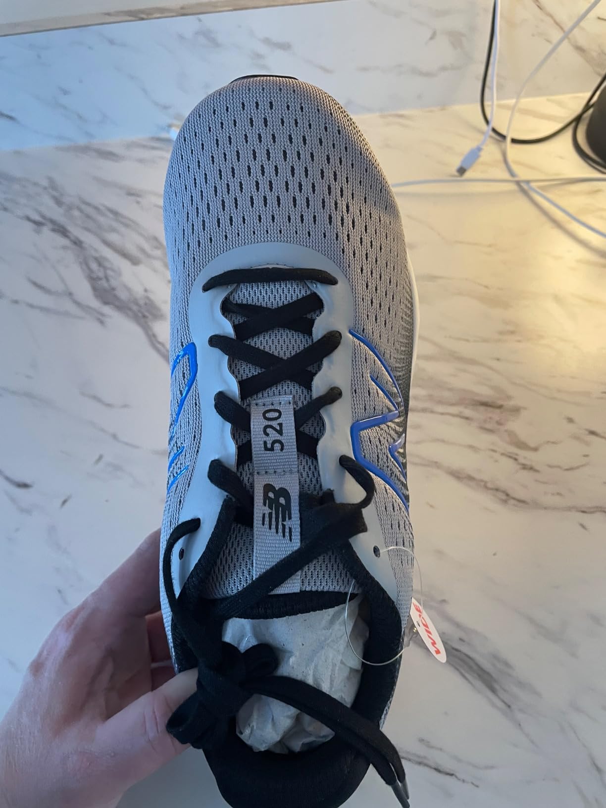 New Balance 520 V8 final assessment photo after 8 weeks of testing showing cumulative wear and durability evaluation results