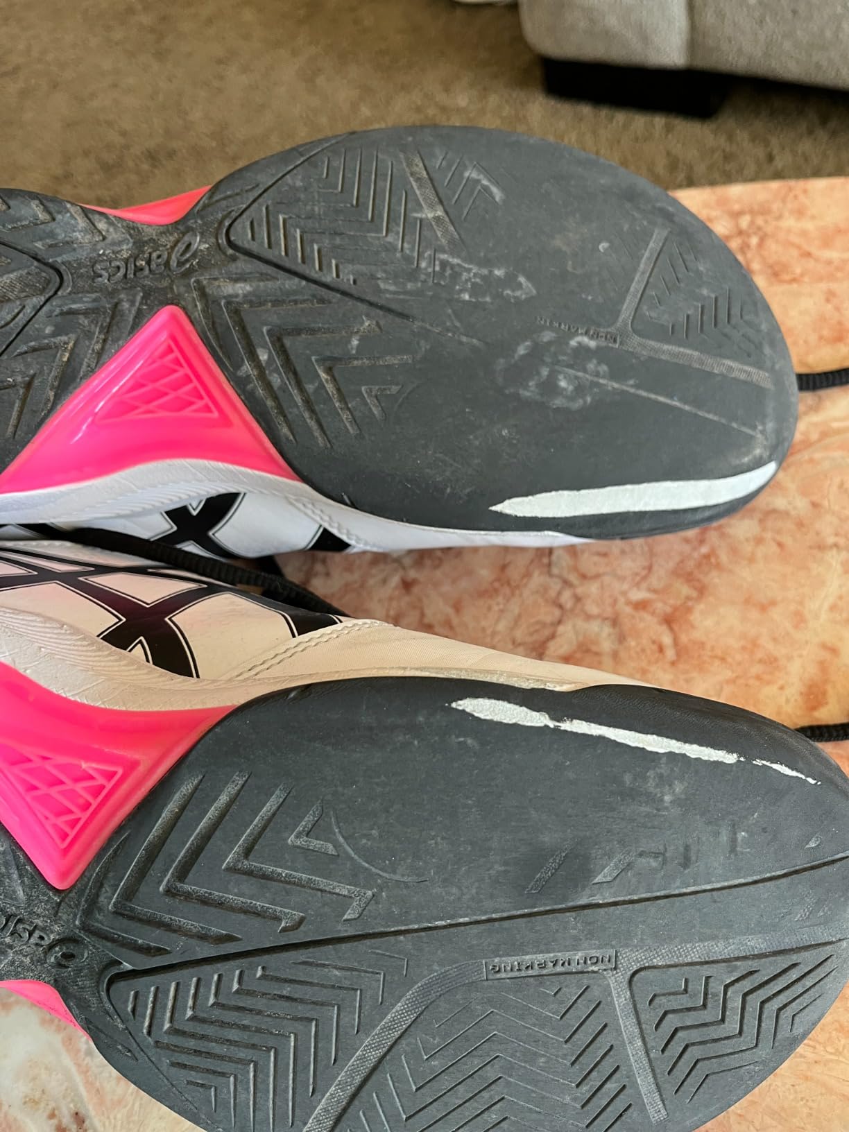ASICS Gel-Dedicate 7 side profile showing synthetic leather upper and lacing system