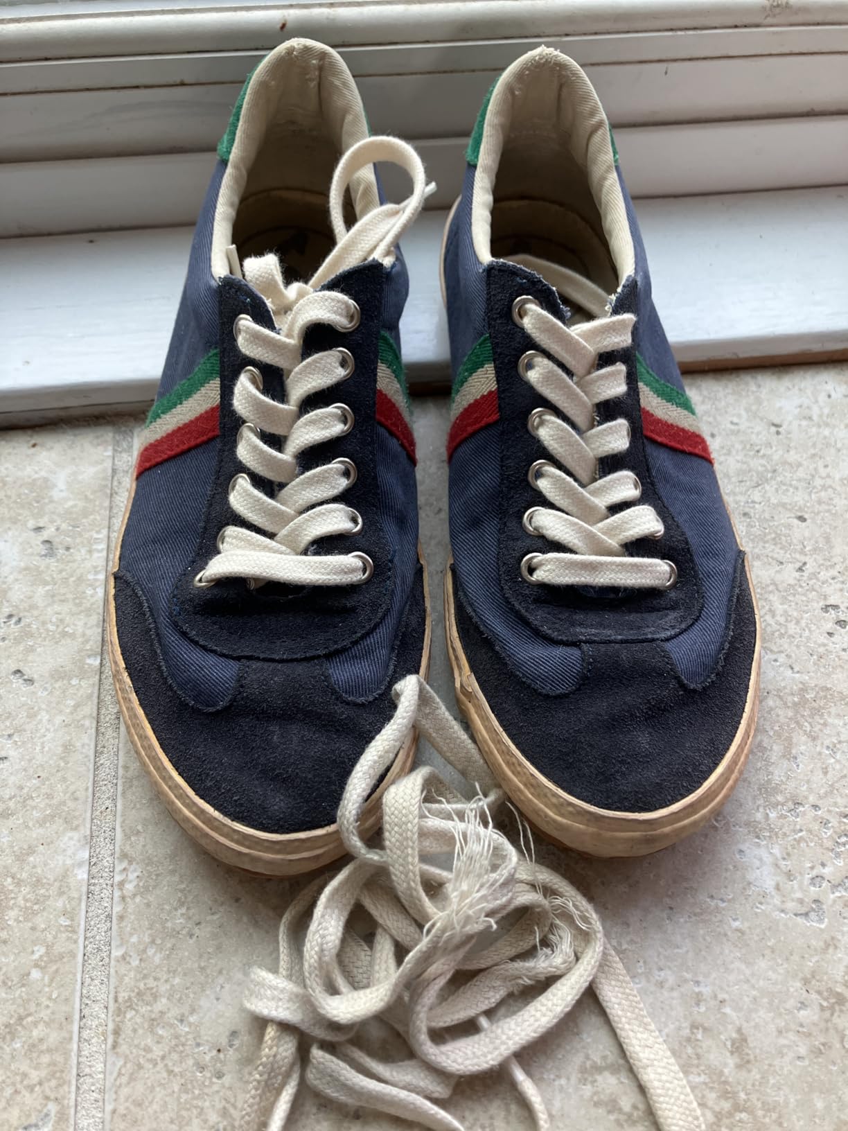 Handshop flat athletic shoelaces in beige showing 100% cotton construction and 5/16 inch flat profile