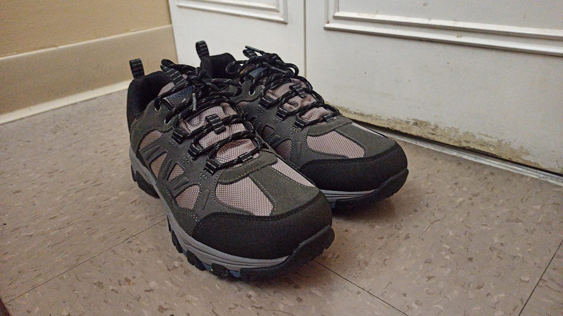 Skechers Men's Selmen-Enago hiking shoe in chocolate brown showing waterproof leather upper and rugged outsole design
