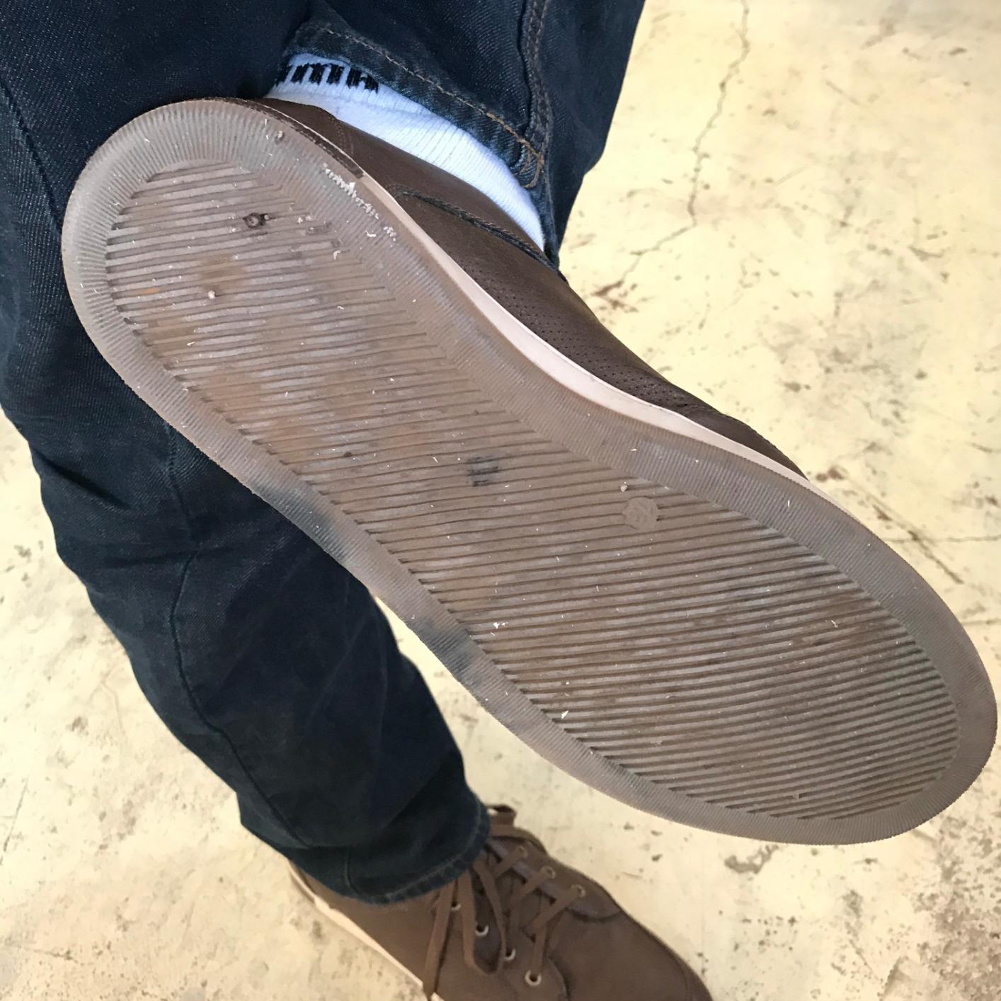 Jousen sneakers size comparison showing fit dimensions and construction details