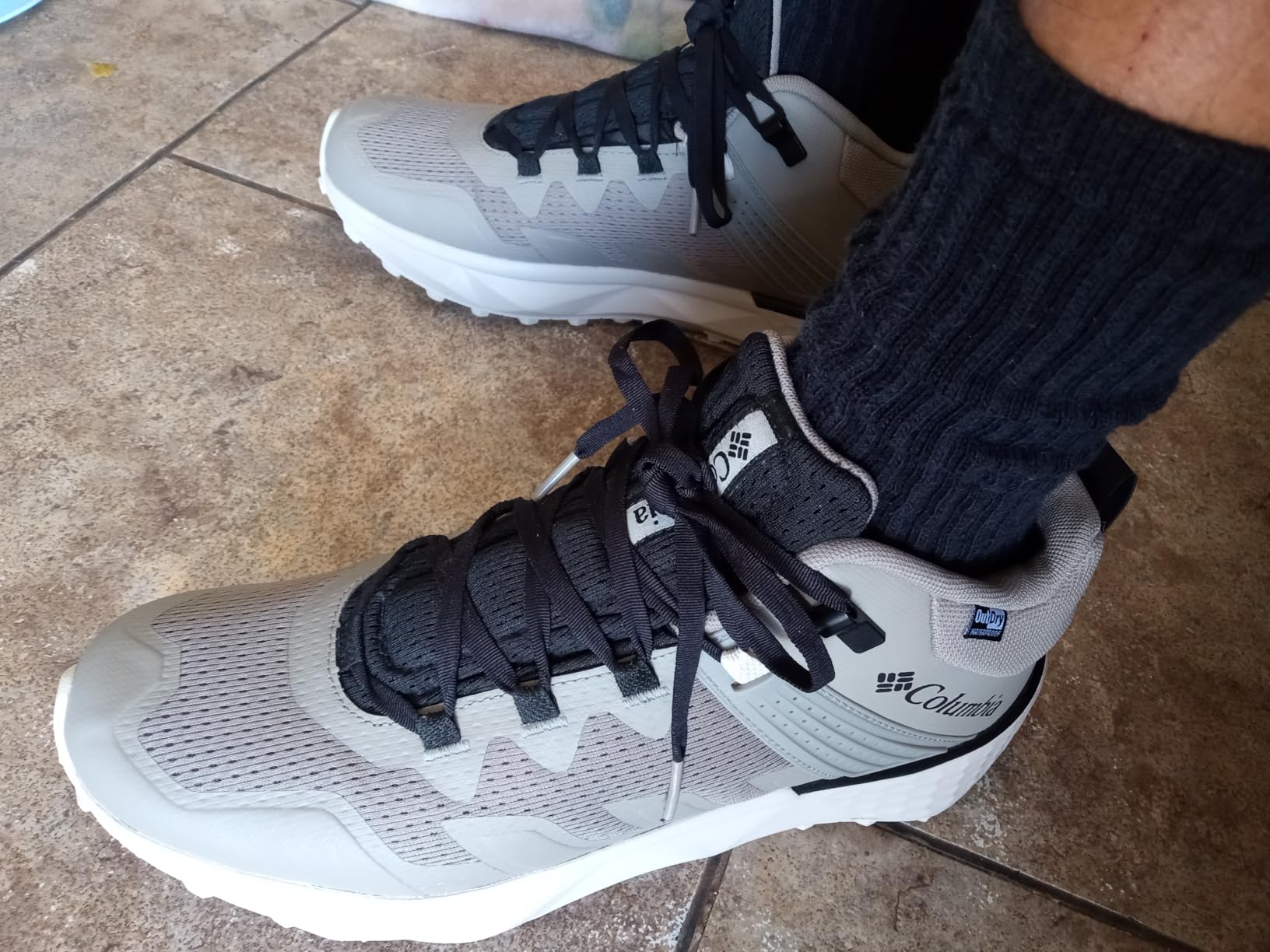 Columbia Facet 75 Mid detail shot showing mesh upper construction and ankle support design