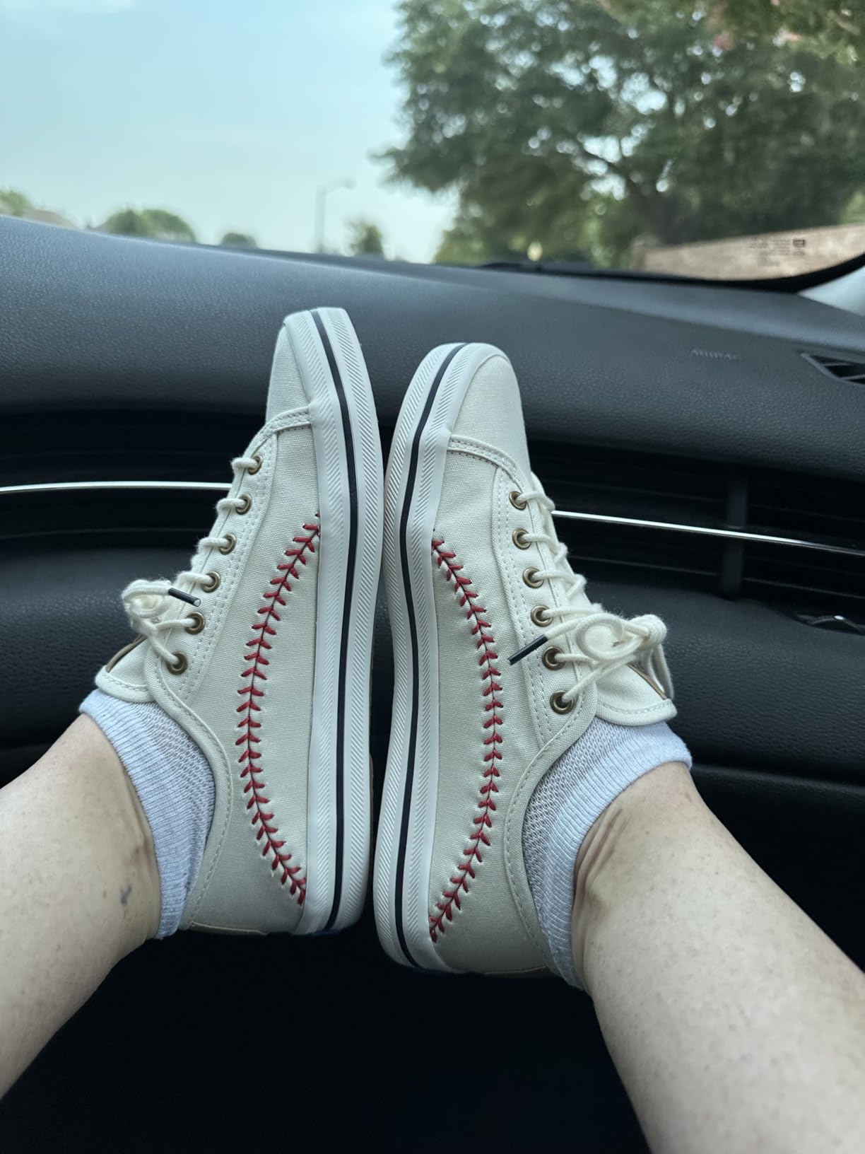 Keds Kickstart Pennant sneakers shown in game-day context demonstrating all-day wearability