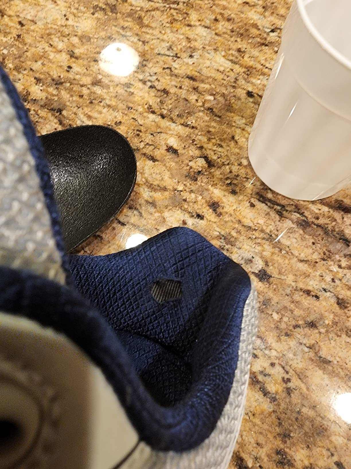 G-DEFY shoe wear pattern after 90 days showing heel area durability concerns