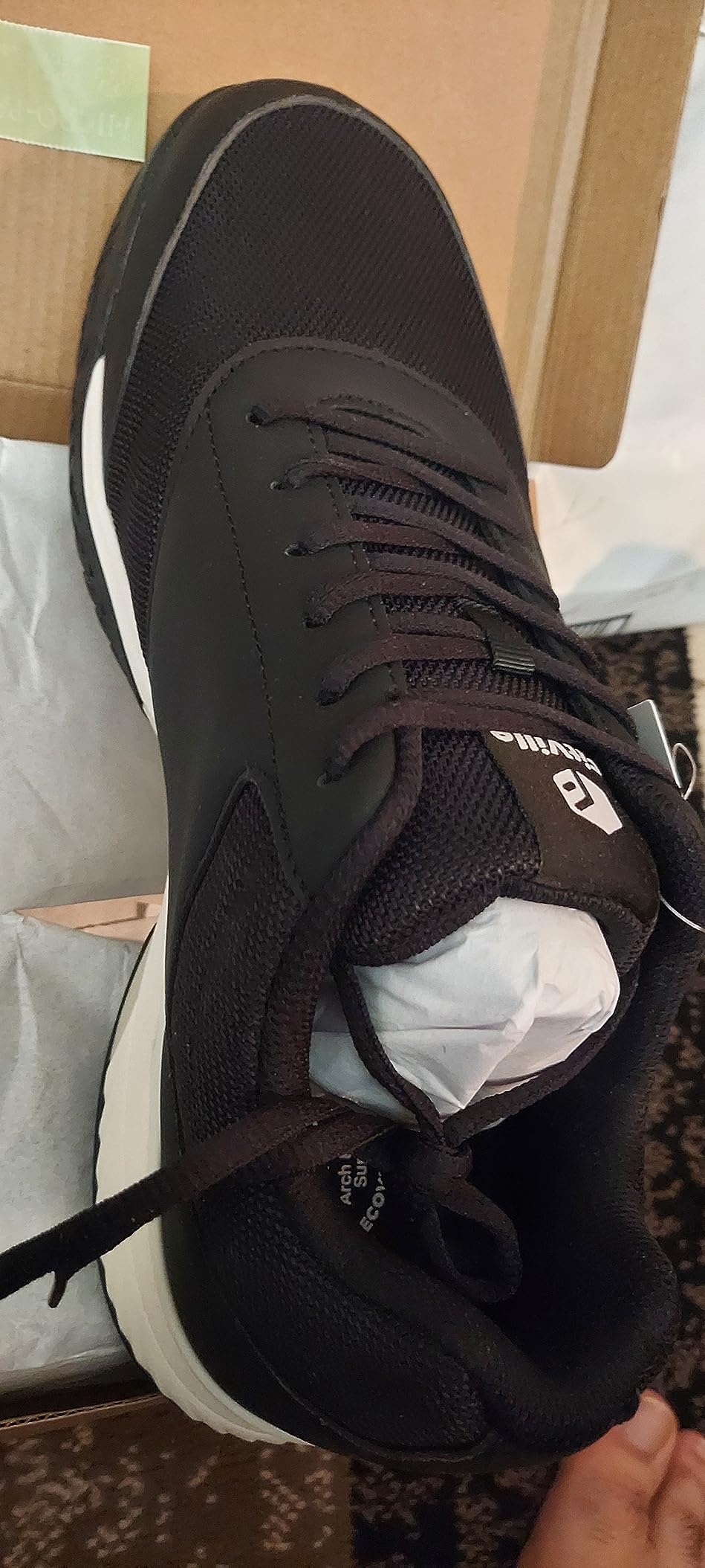 FitVille Tennis V3 wide court shoes white and green colorway showing mesh upper and supportive design