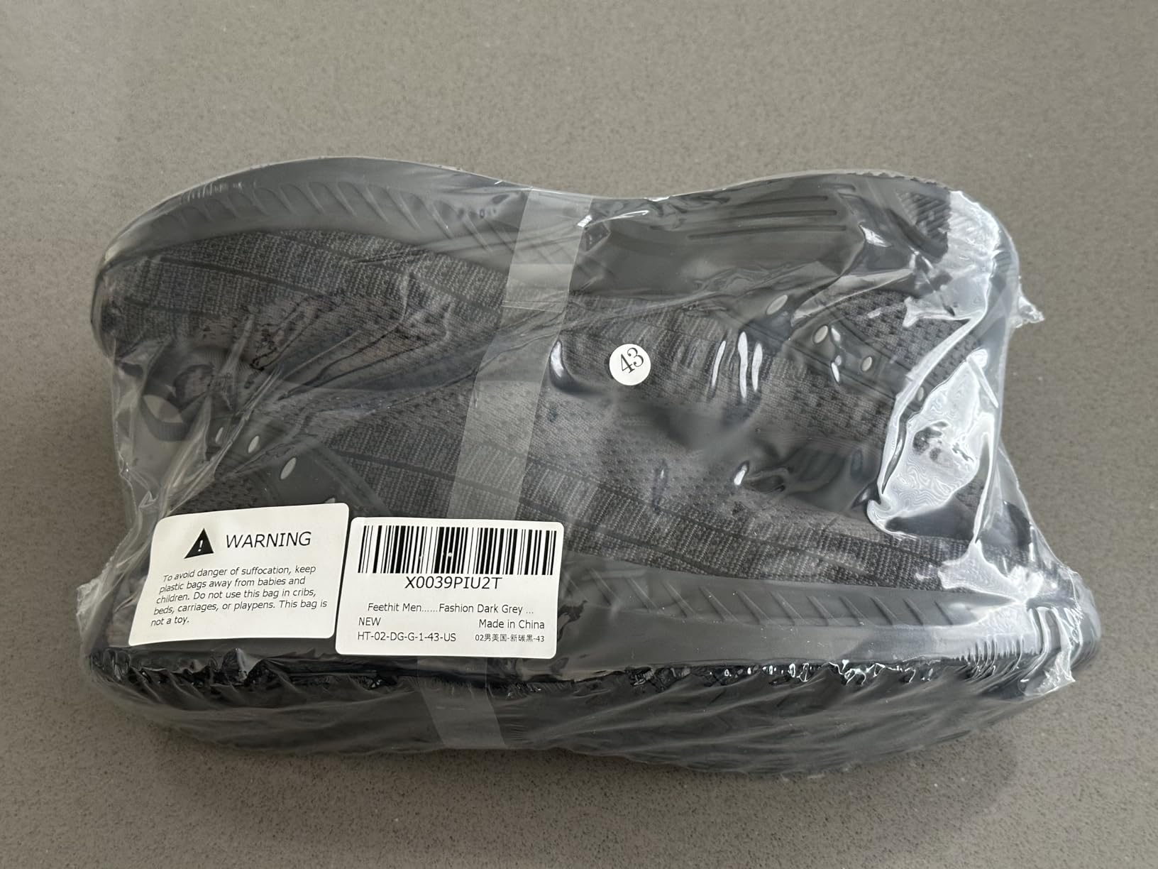 Detail shot of Feethit mesh upper showing breathability and construction quality