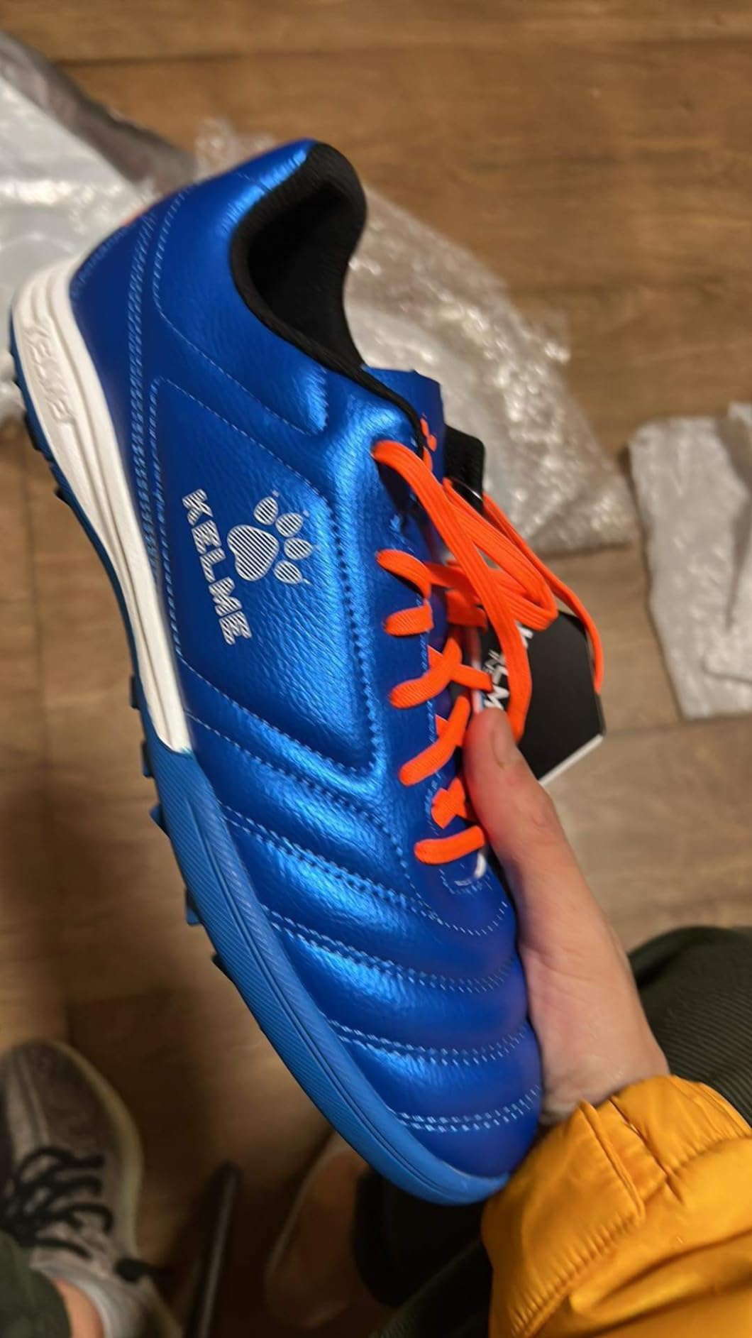 KELME cleats showing wear patterns and durability evidence after 6 weeks of testing on multiple surfaces