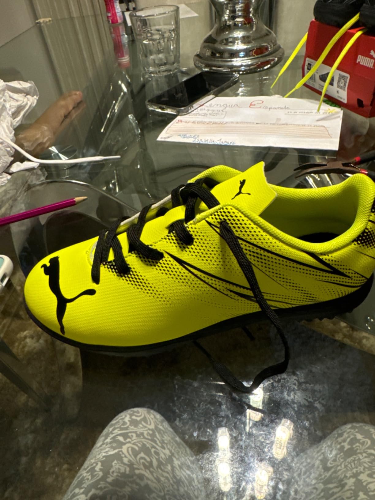 PUMA Attacanto sole showing multi-stud pattern designed for artificial grass surfaces