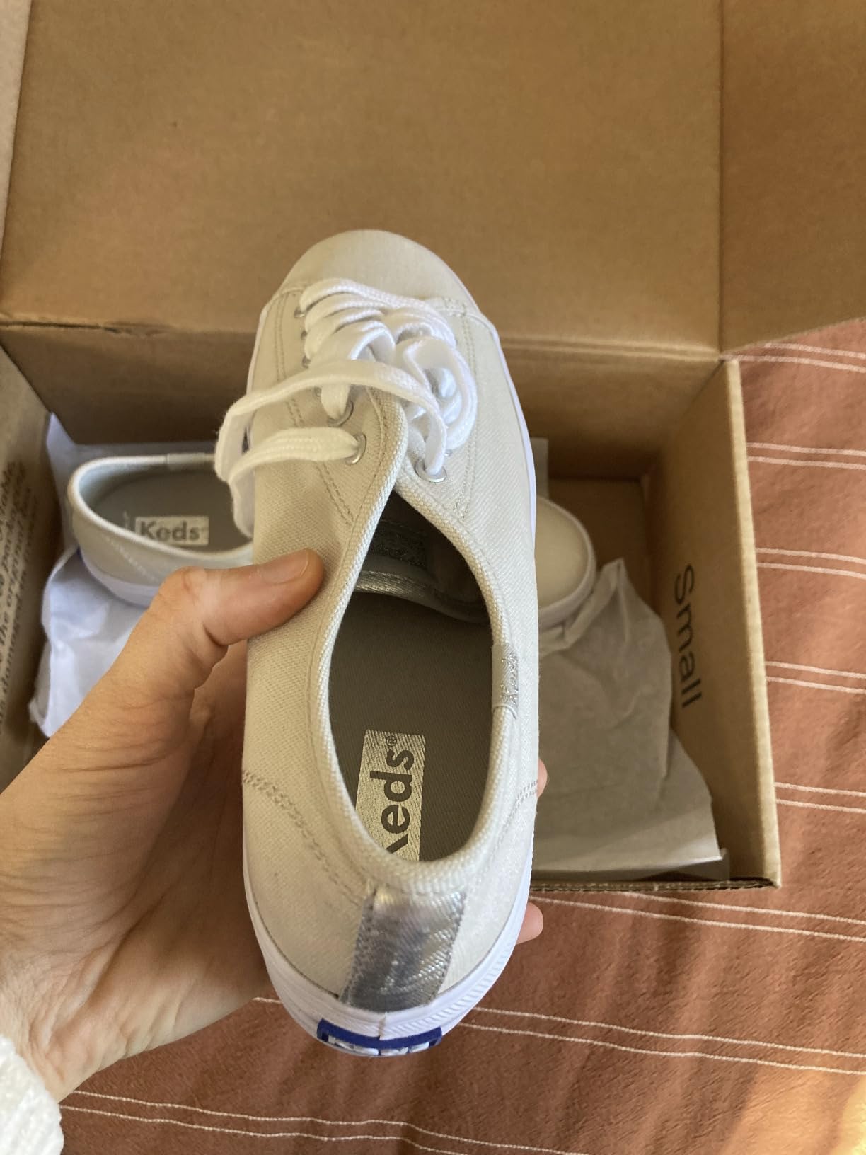 Bottom view of Keds Triple Up showing rubber outsole grip pattern and platform sole construction