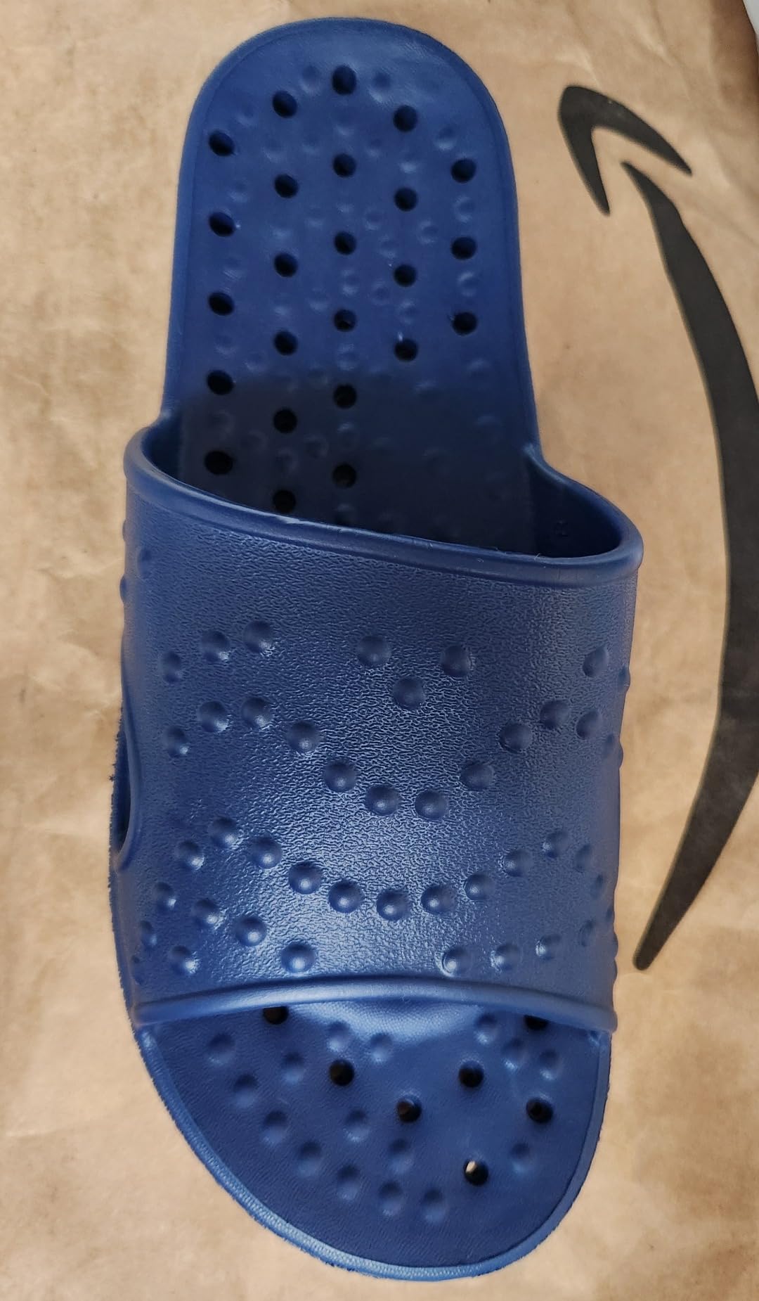 shevalues shower shoes for women black with drain holes and arch support shown from above