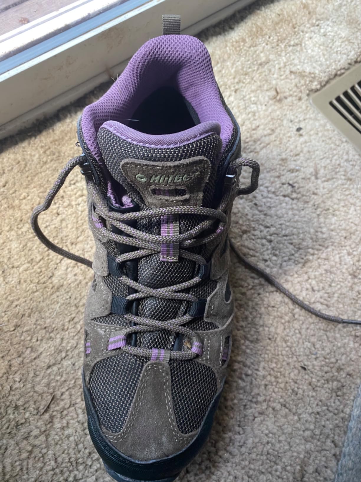 HI-TEC Apex Lite Mid WP hiking boots worn on mixed rocky trail terrain