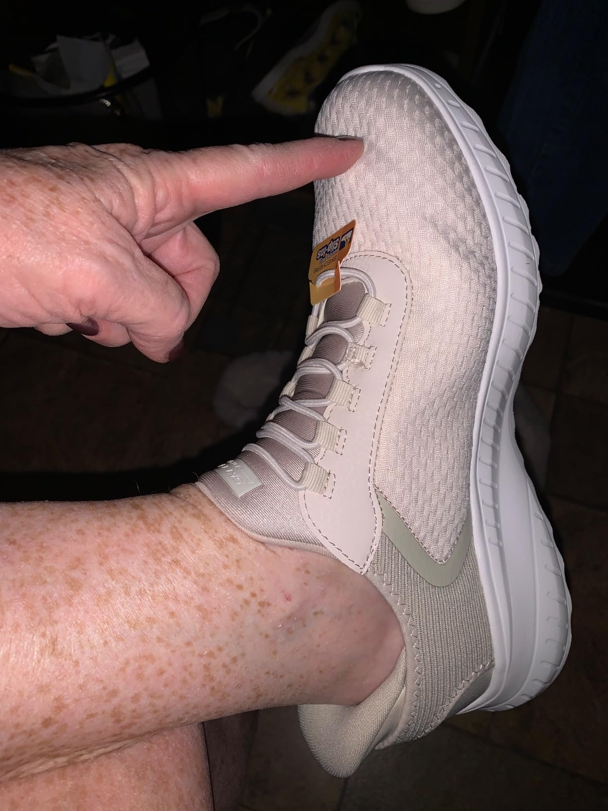 Skechers Bobs Squad Chaos sole wear patterns showing durability after extended use