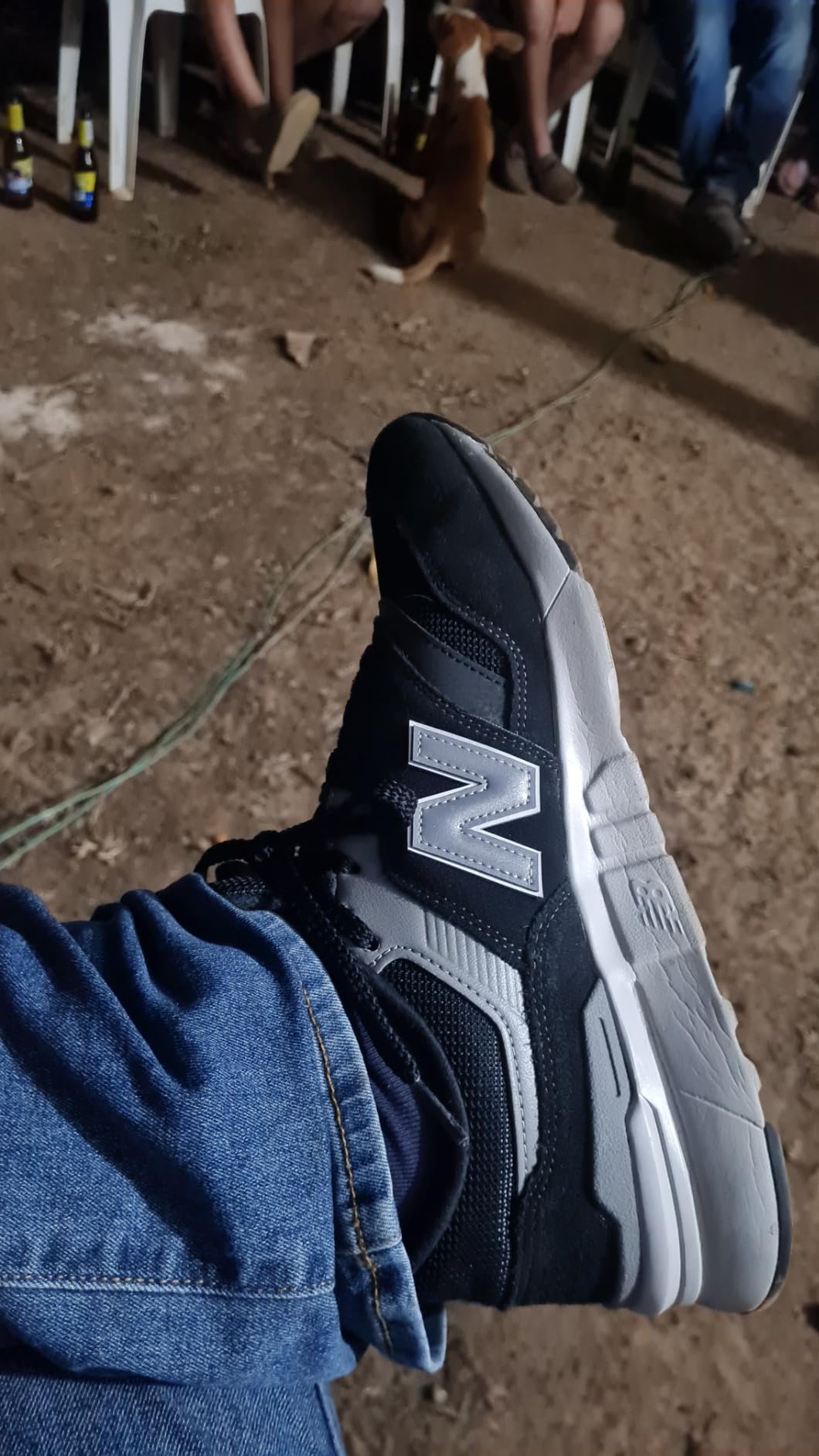 New Balance 997H upper detail showing mesh panels and suede material texture