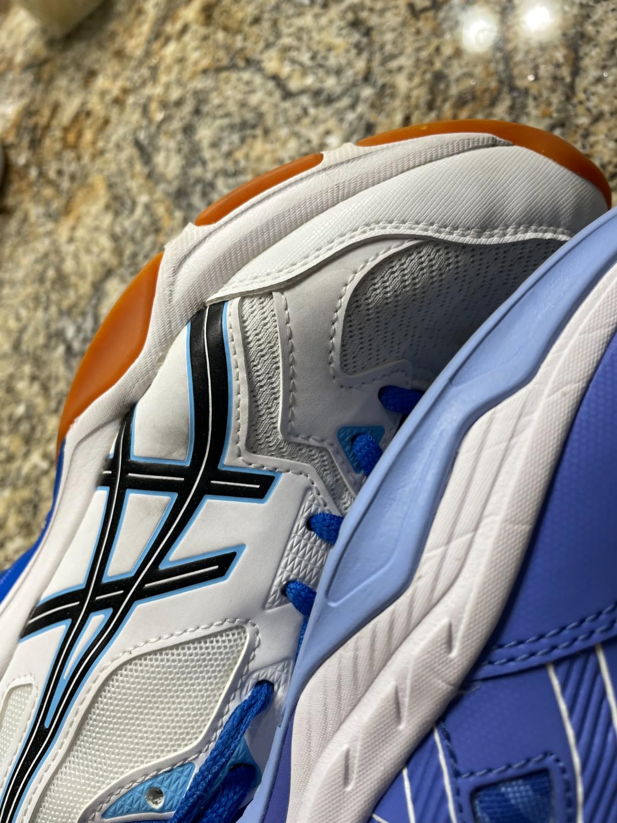 ASICS Gel-RENMA showing synthetic leather overlay construction detail