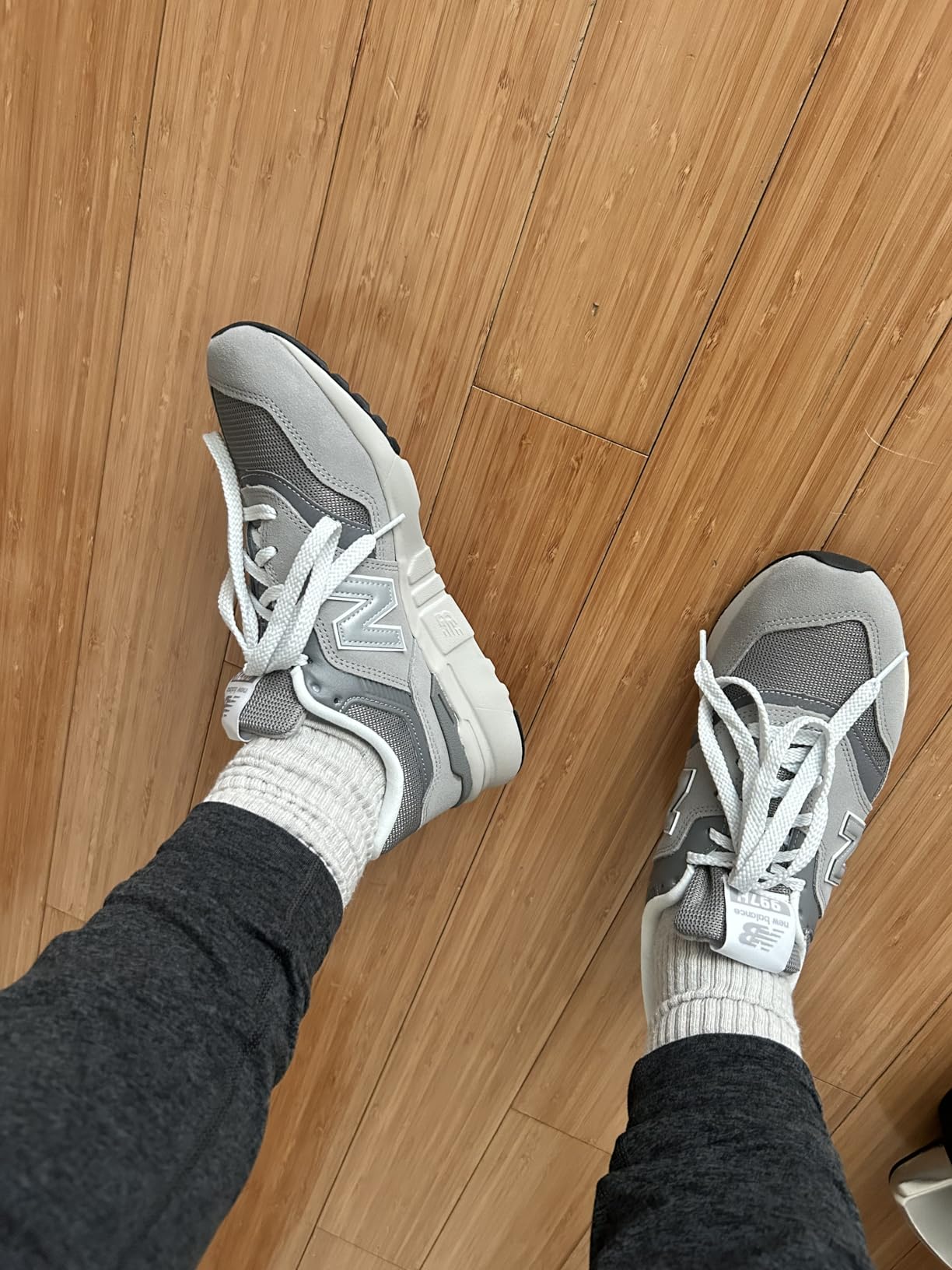 New Balance 997H side profile showing heritage N logo and suede overlays