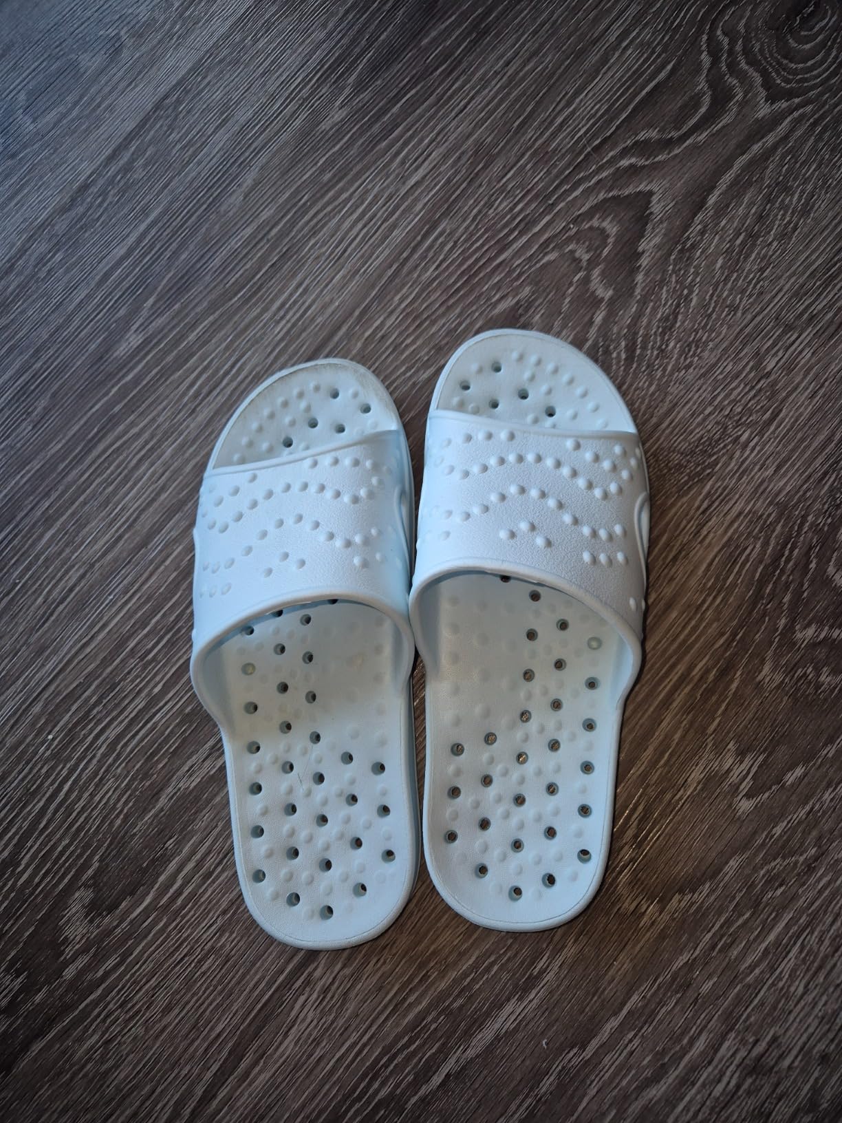 shevalues shower shoes for women final view showing overall design, drain holes, and clean aesthetic