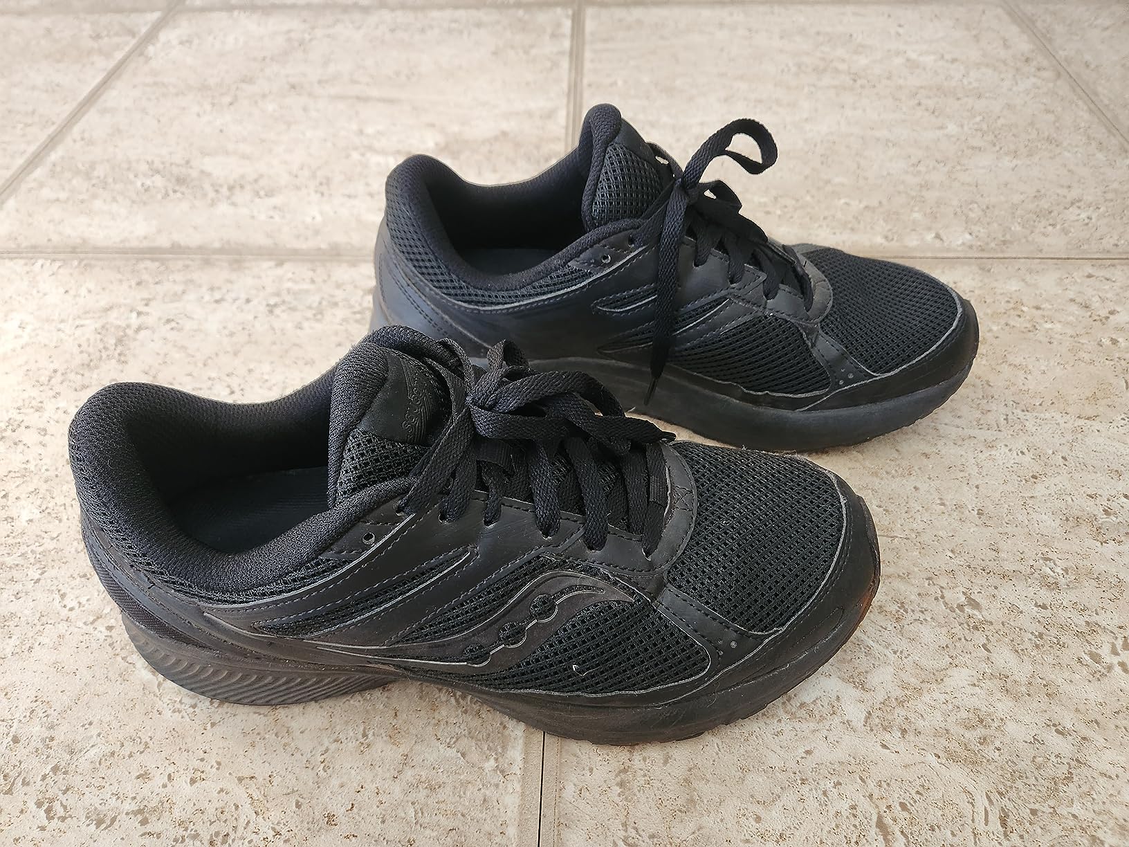 Saucony Cohesion 14 TR Trail Running Shoe men's gray and blue colorway showing trail-specific outsole and supportive upper